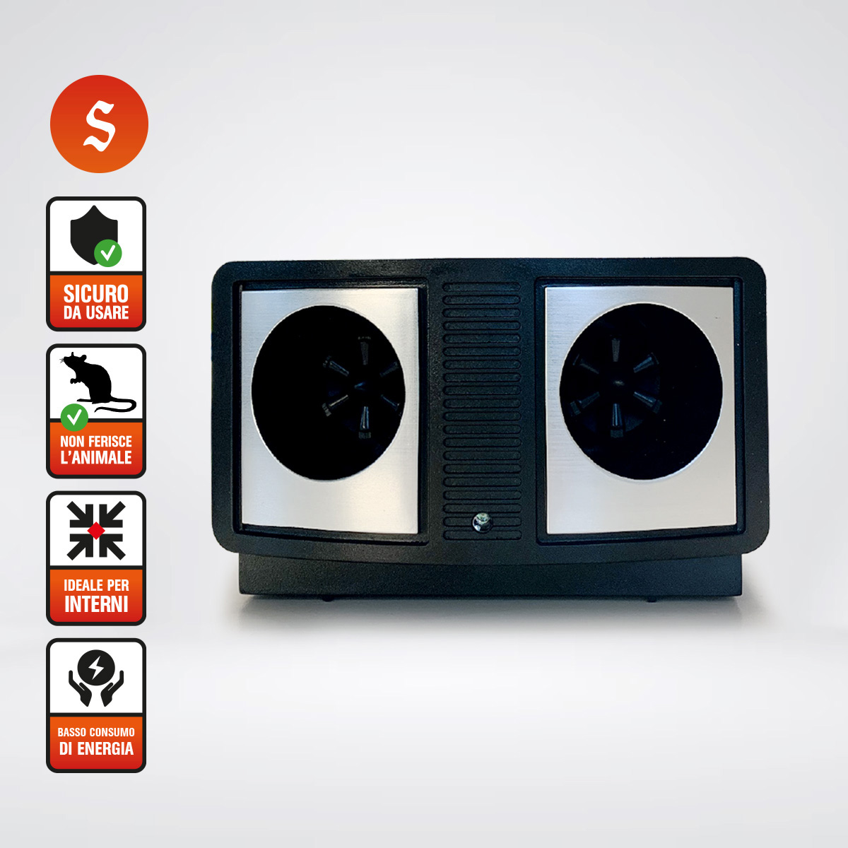 Repellente per arvicole e talpa e topo SANDOKAN ultrasuoni - 3