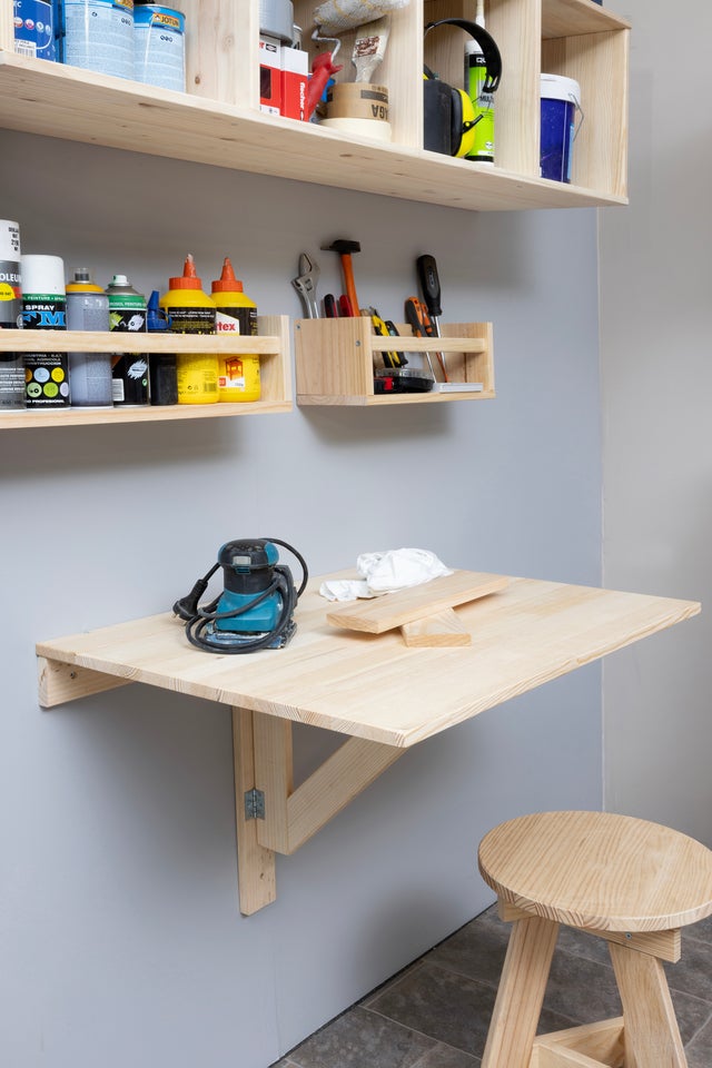 Table Murale Rabattable En.casa - Effet Chêne Sonoma 100x60cm - Idéale Cuisine/Bureau - Gain De Place