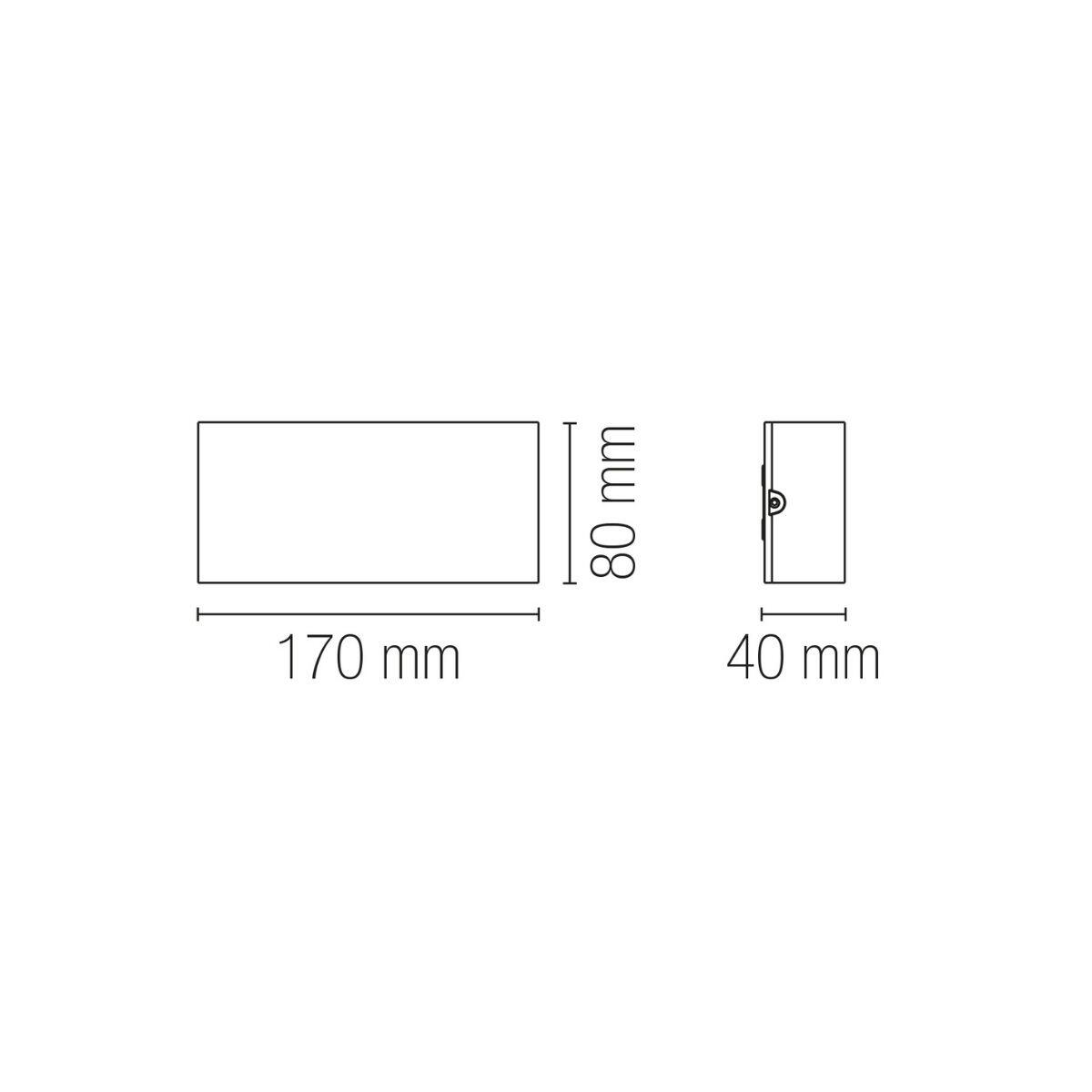 Applique LED moderno da esterno Beetle nero IP54, luce bianco naturale 600 lumen - 5