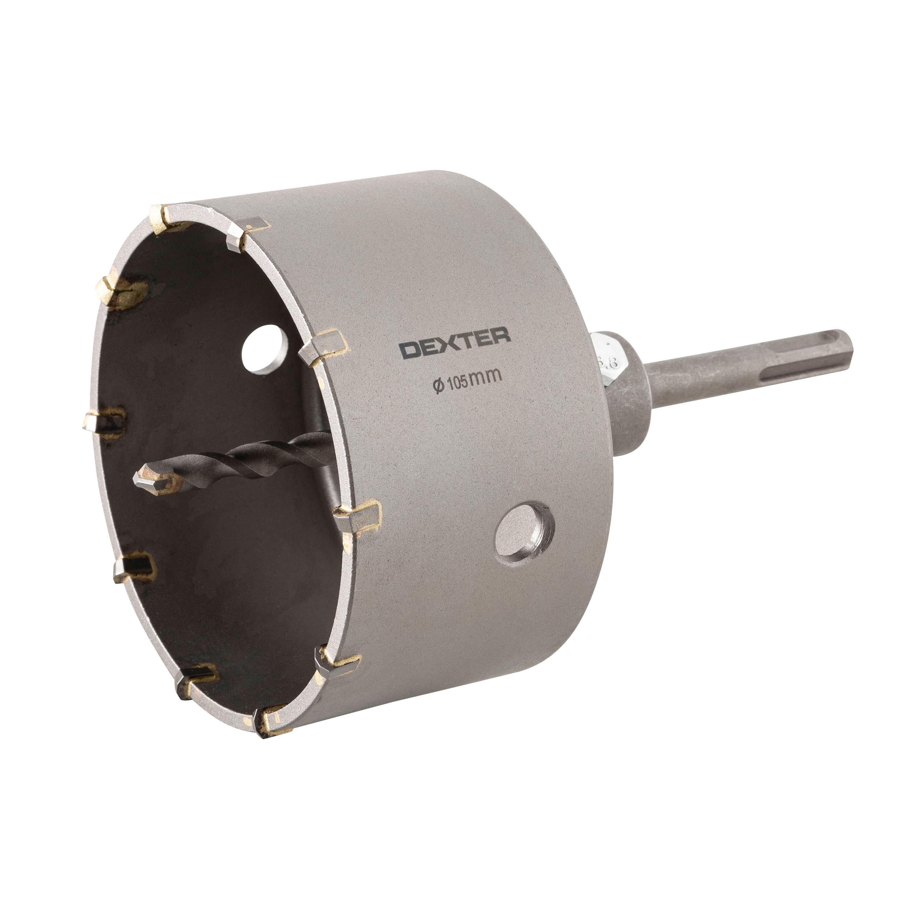 Broca craniana para betão, cimento e tijolo SDS Plus Ø105 mm Dexter - 3