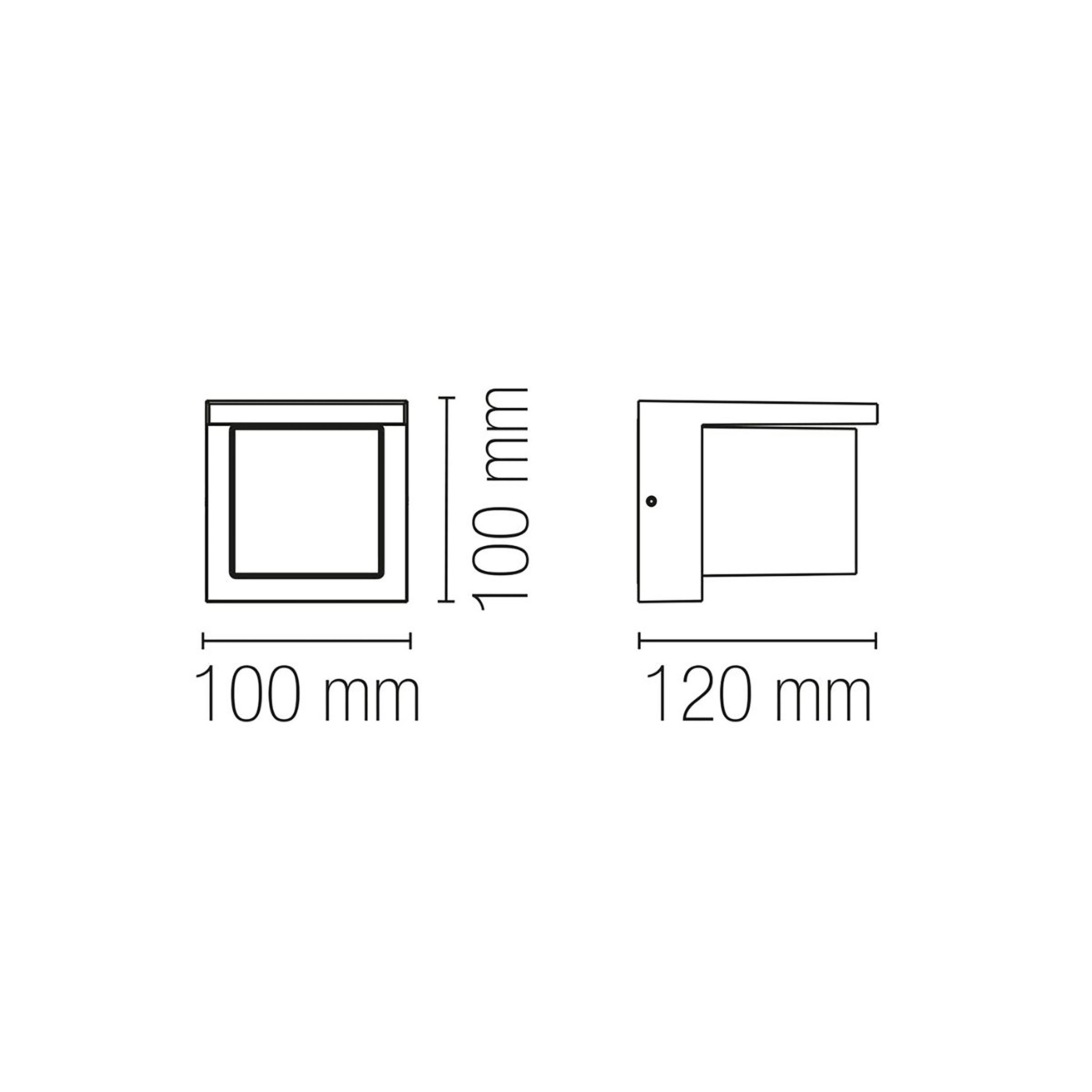 Applique LED moderno da esterno Nismo bianco IP44, luce bianco naturale 1100 lumen, INTEC - 5