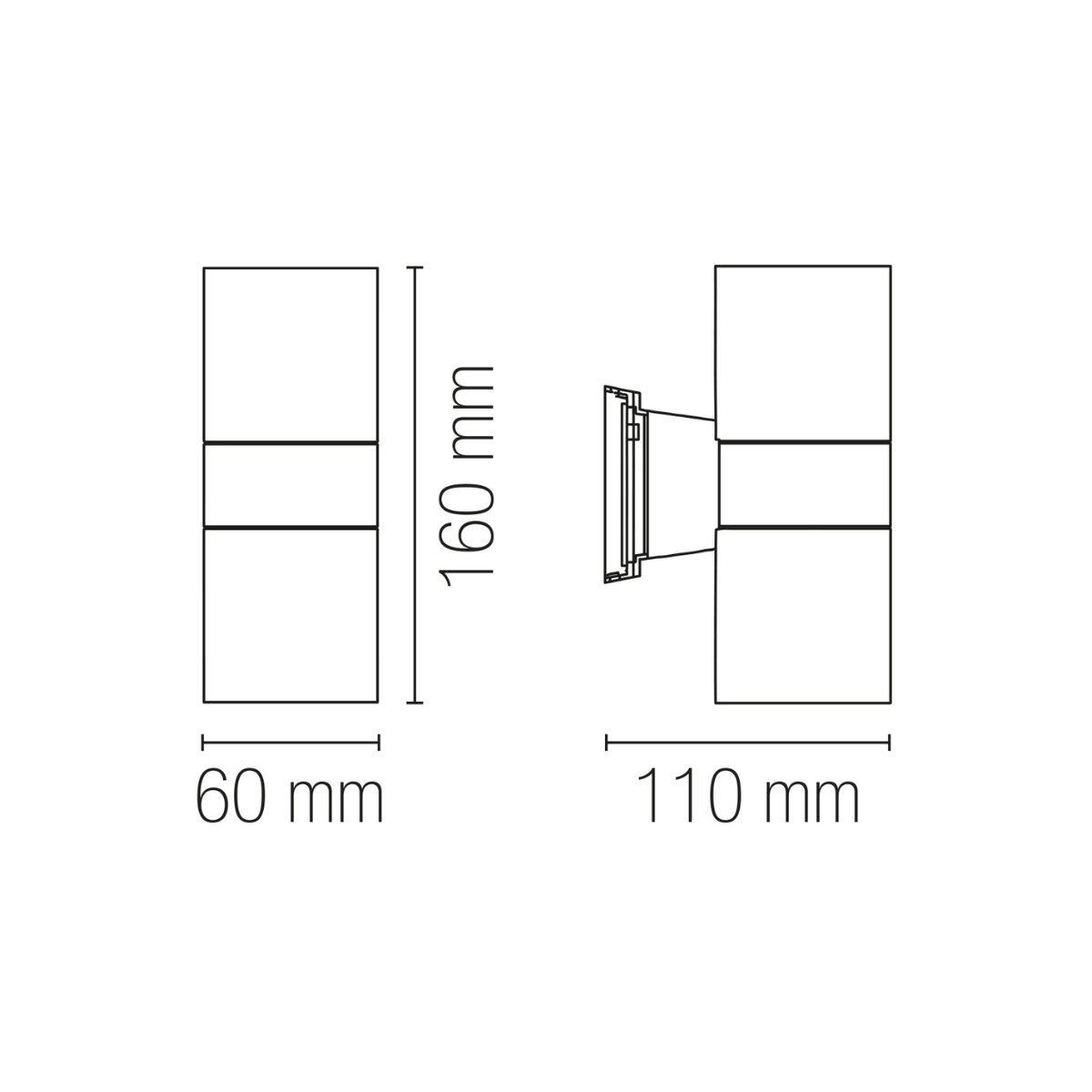 Applique moderno Jump grigio IP44 GU10 INTEC - 4