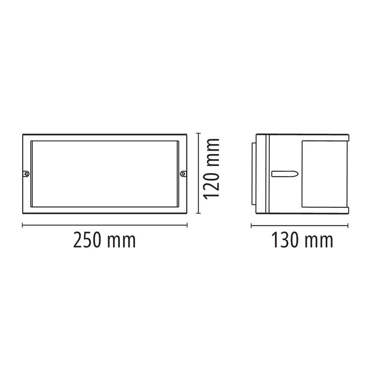 Applique moderno da esterno AUSTIN-BCO bianco IP54 E27 INTEC - 4