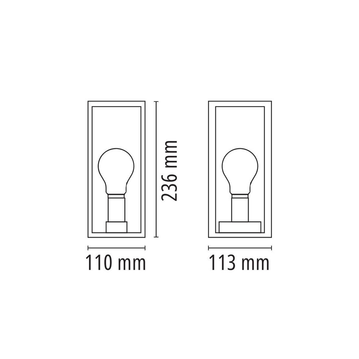 Applique rustico da esterno Mondrian marrone IP44 E27 INTEC - 4