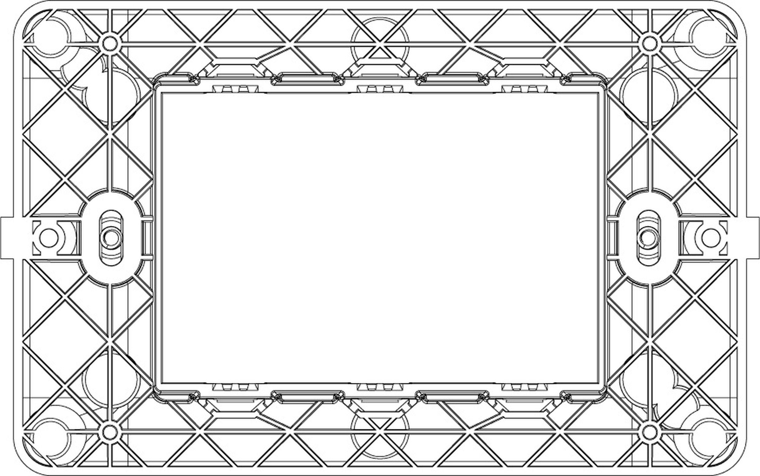 Supporto 3 moduli Plana VIMAR verde - 5