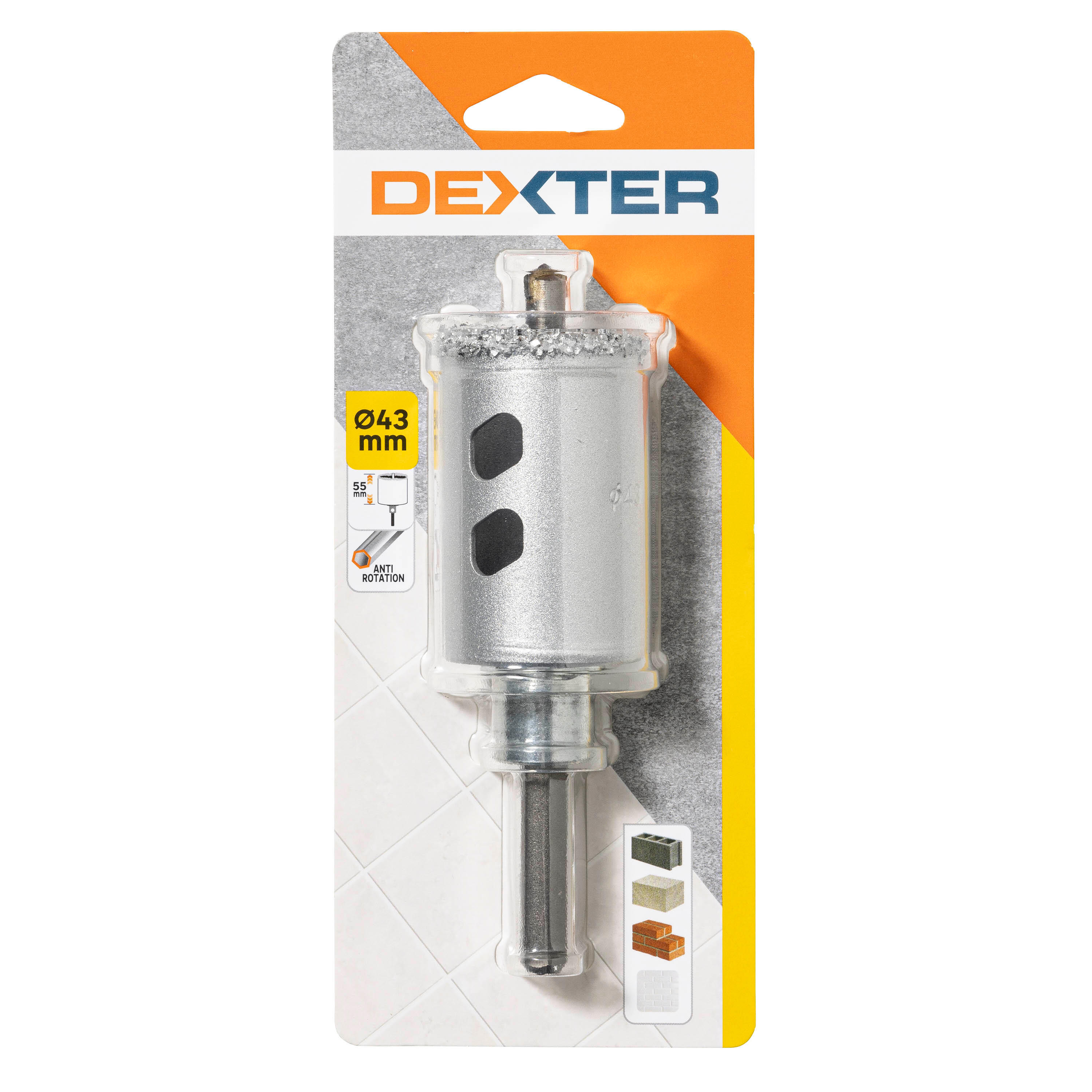 Sierra de corona baldosa DEXTER- 43 mm - 5