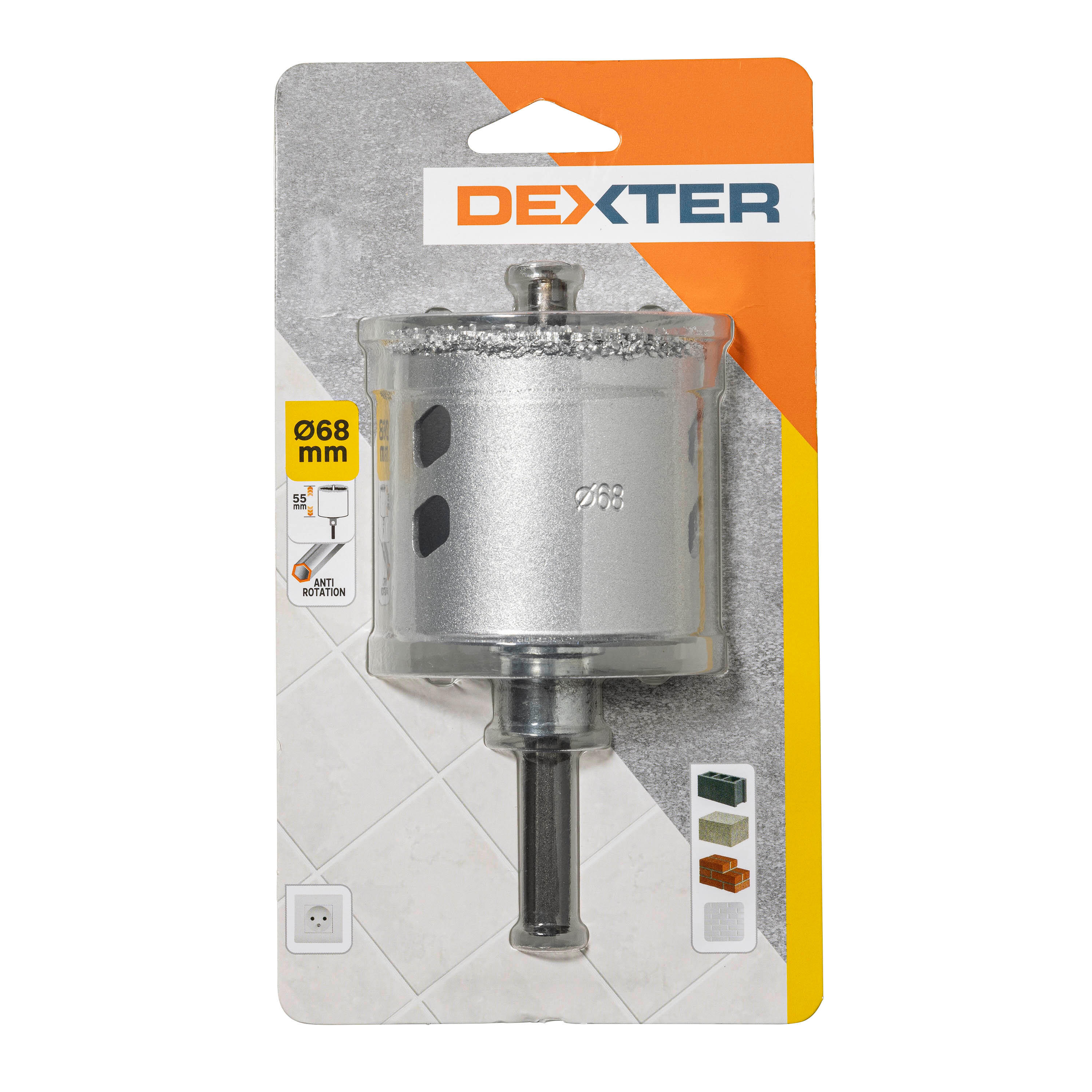 Otwornica węglikowa 68 mm HEX DEXTER - 8