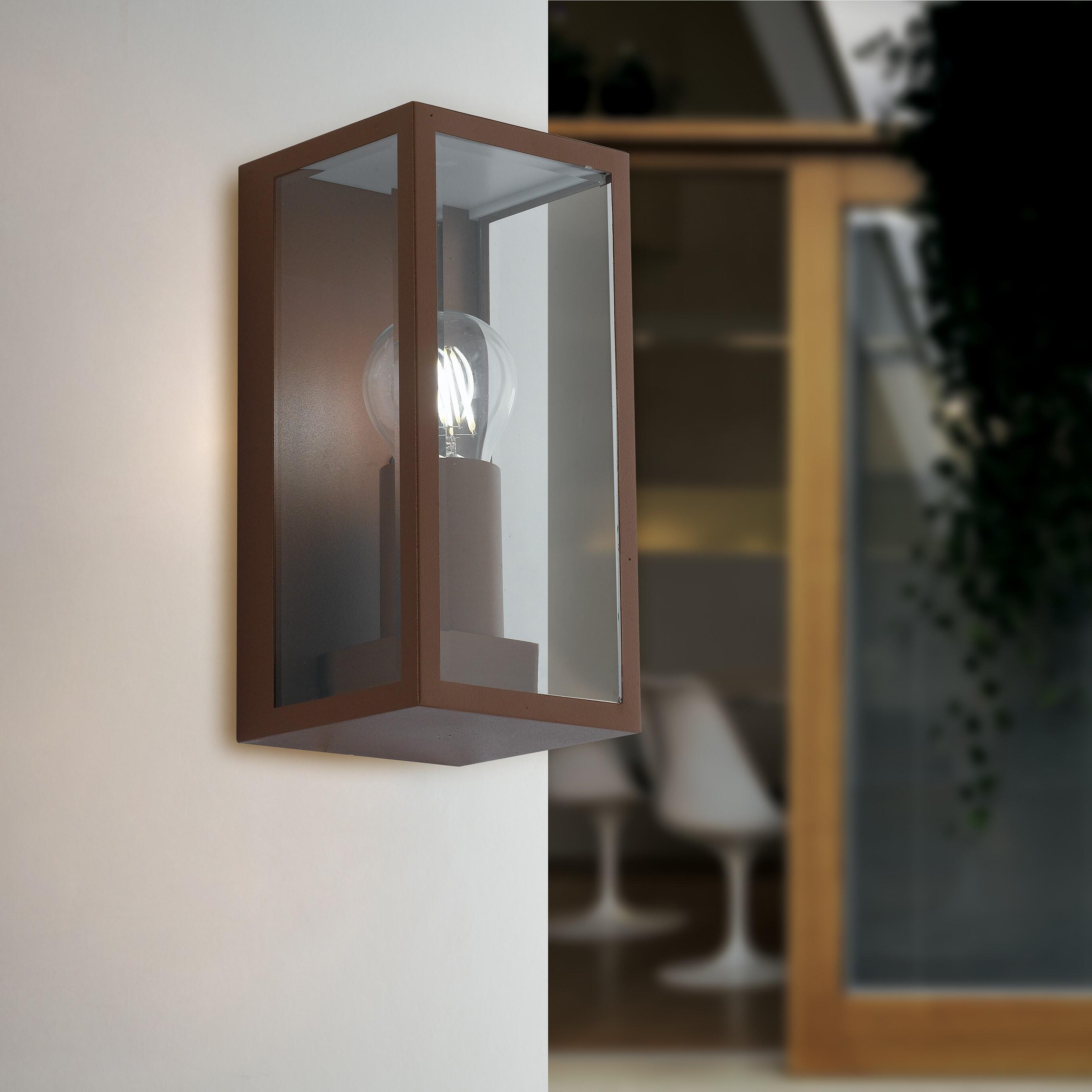 Applique rustico da esterno Mondrian marrone IP44 E27 INTEC - 2