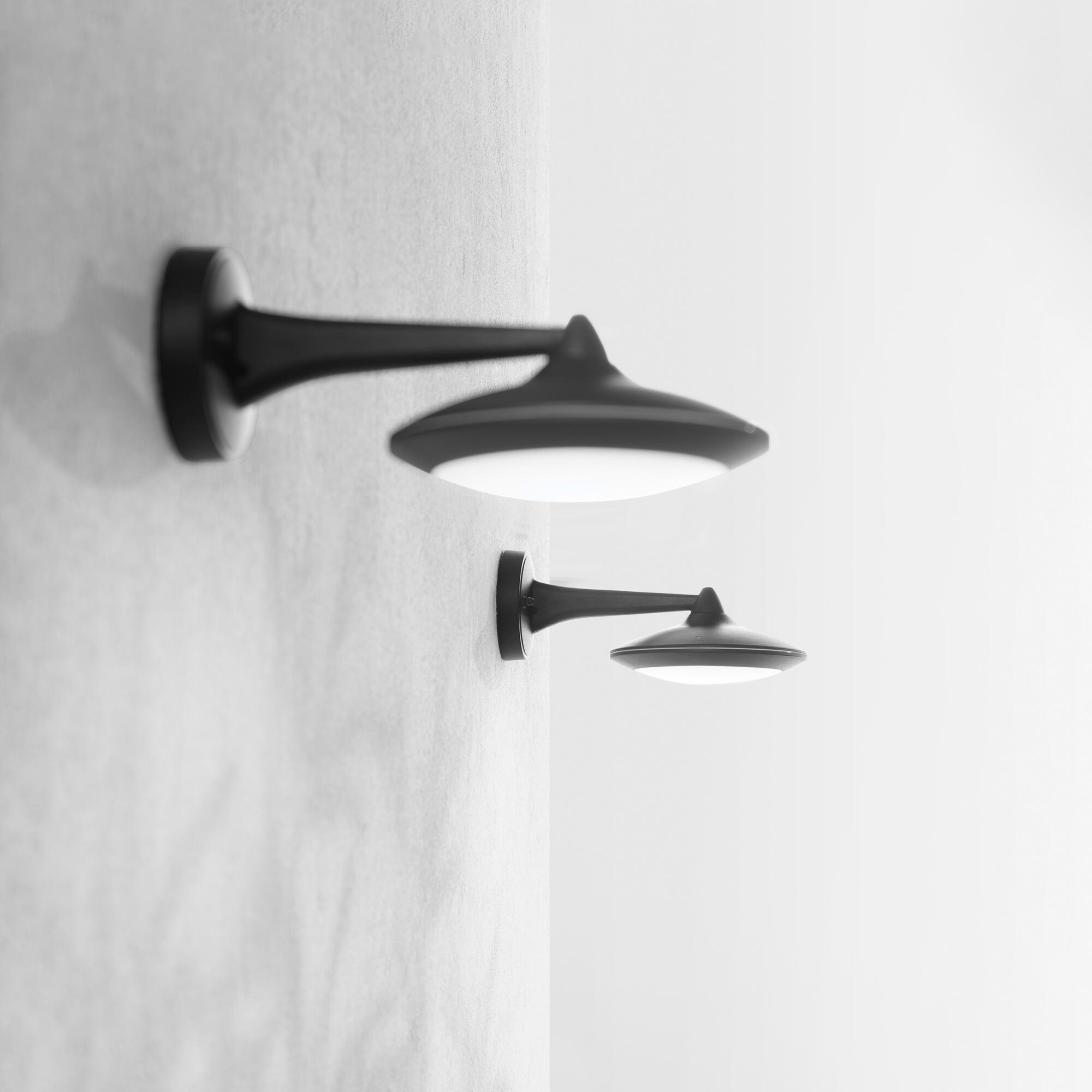 Applique LED moderno da esterno Alyson nero IP44, luce bianco naturale 800 lumen, INTEC - 3