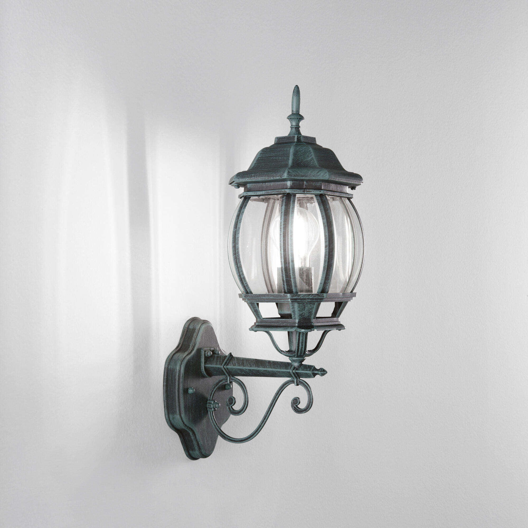 Applique rustico da esterno SANTIAGO-AP1A verde IP44 1X E27 INTEC - 2