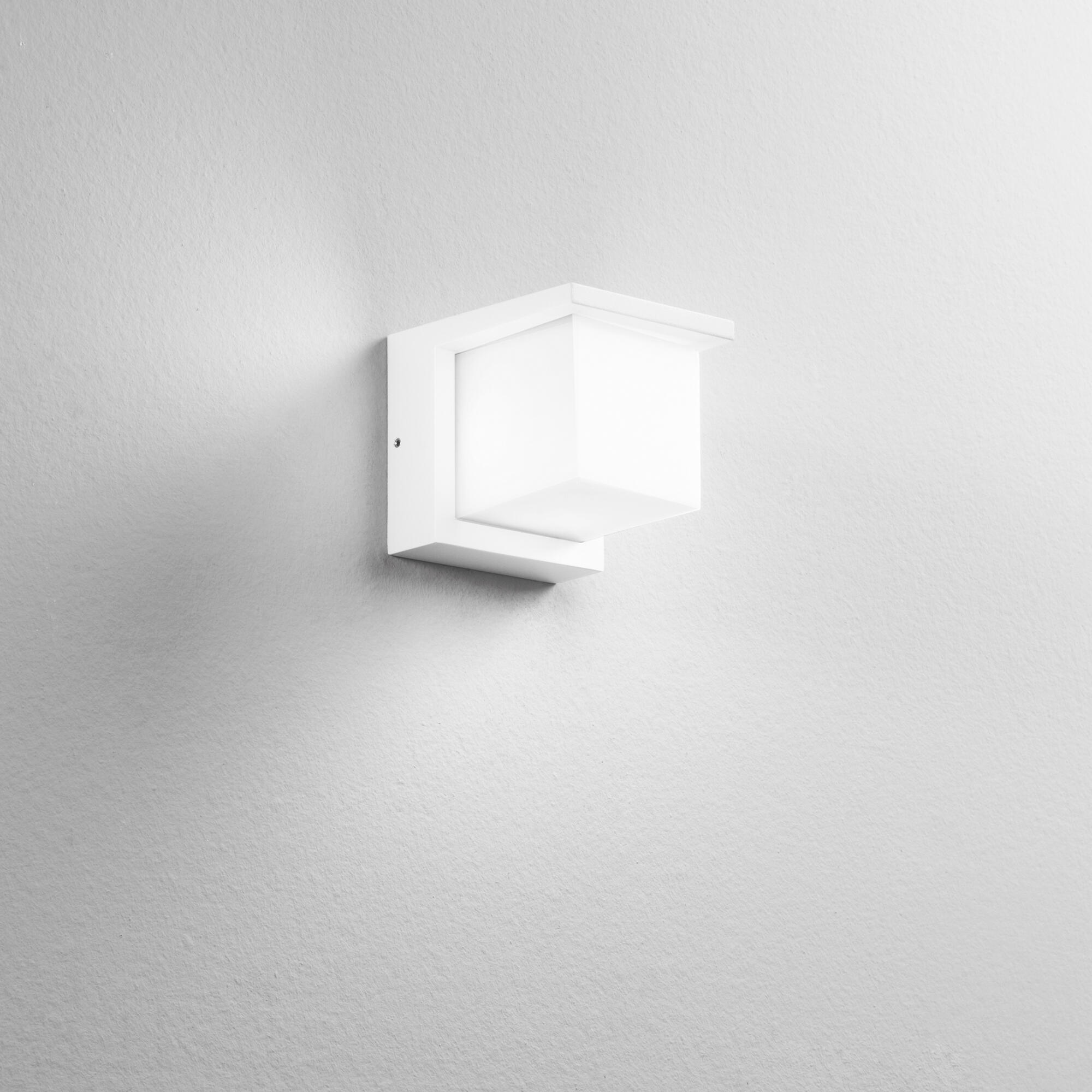 Applique LED moderno da esterno Nismo bianco IP44, luce bianco naturale 1100 lumen, INTEC - 2