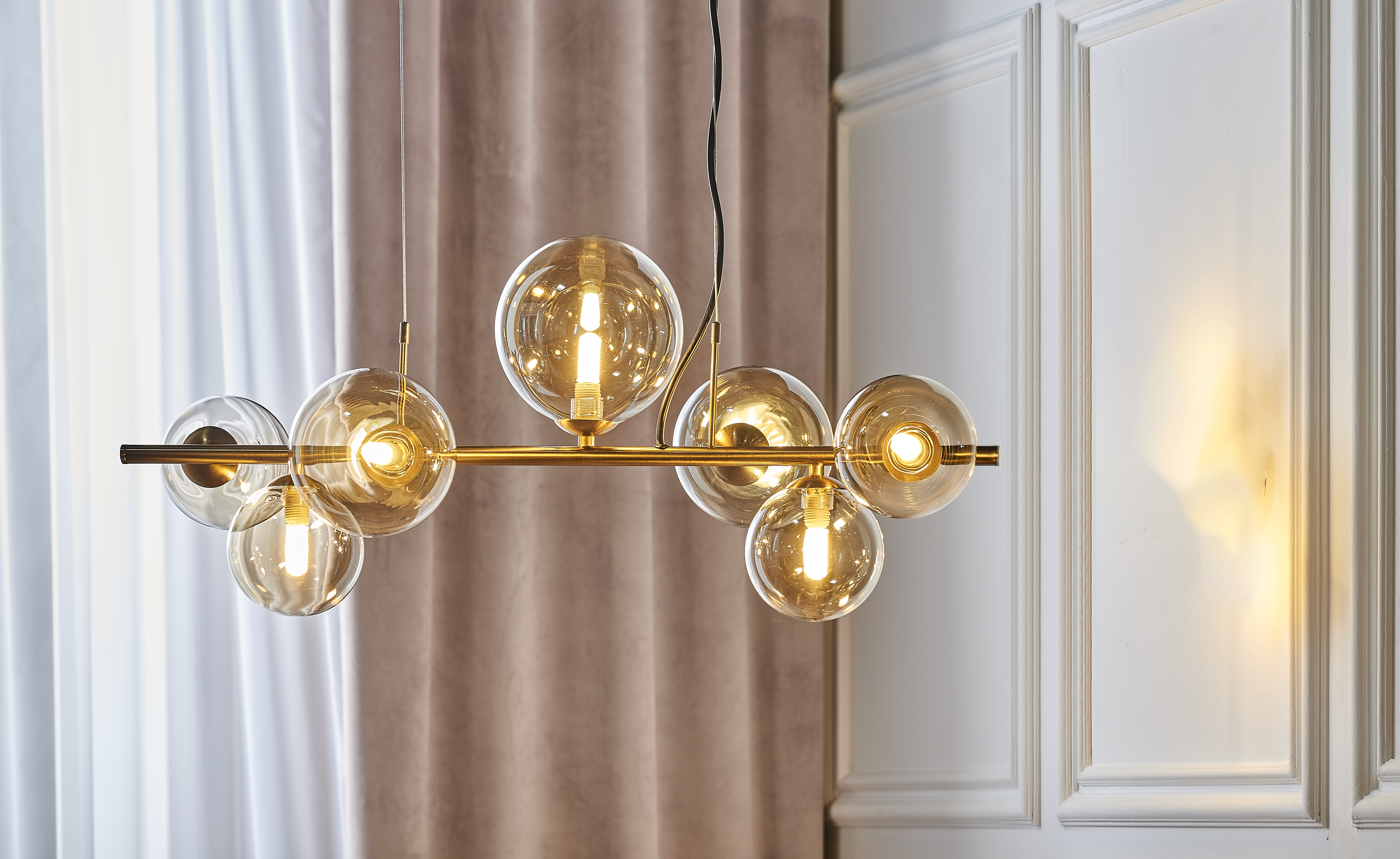 Lampa wisząca Canello złota 7 x G9 Italux - 2