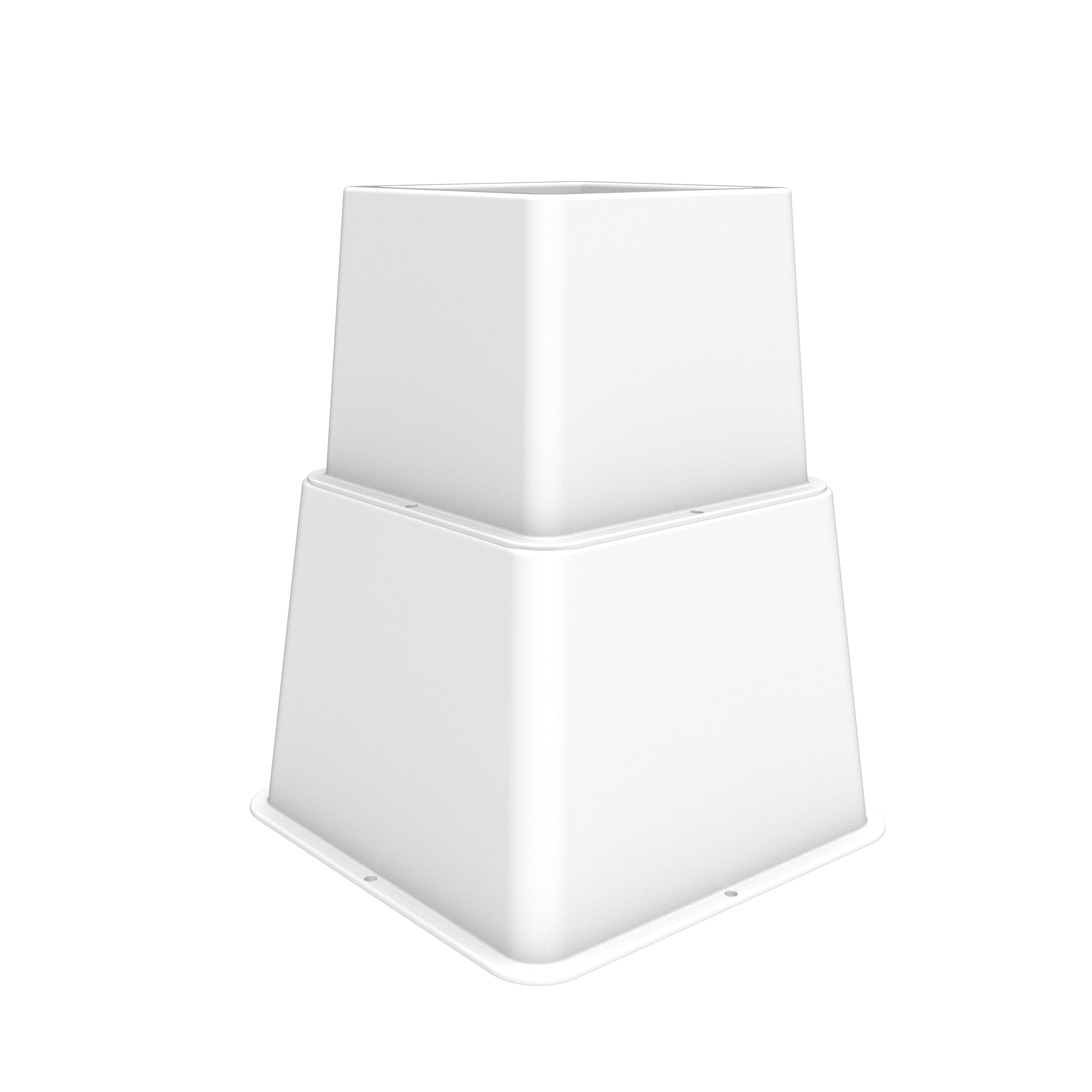 Alzamueble blanco de polipropileno para mueble de 14x14 y 7 cm de altura