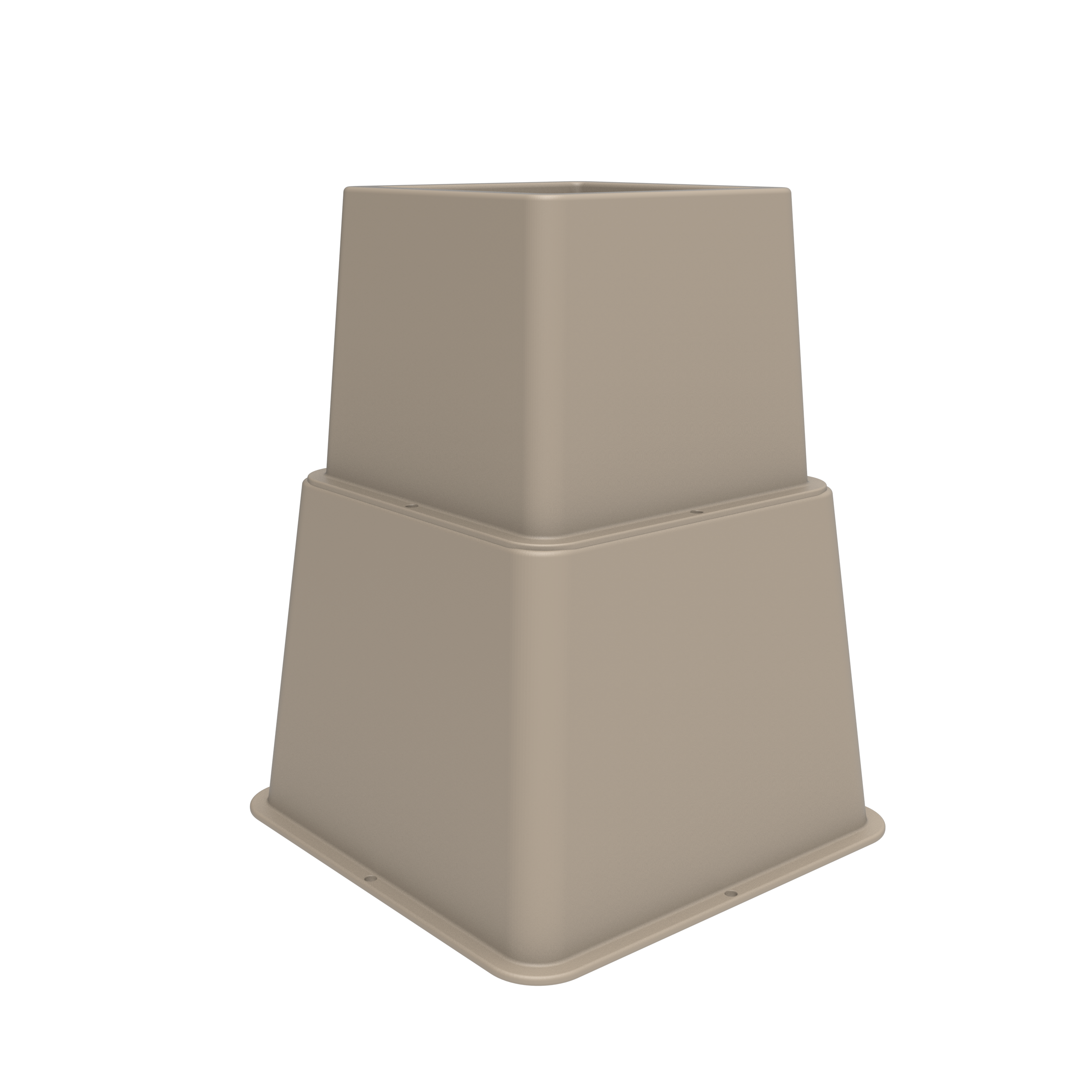 Alzamueble beige de polipropileno para mueble de 14x14 y 7 cm de altura