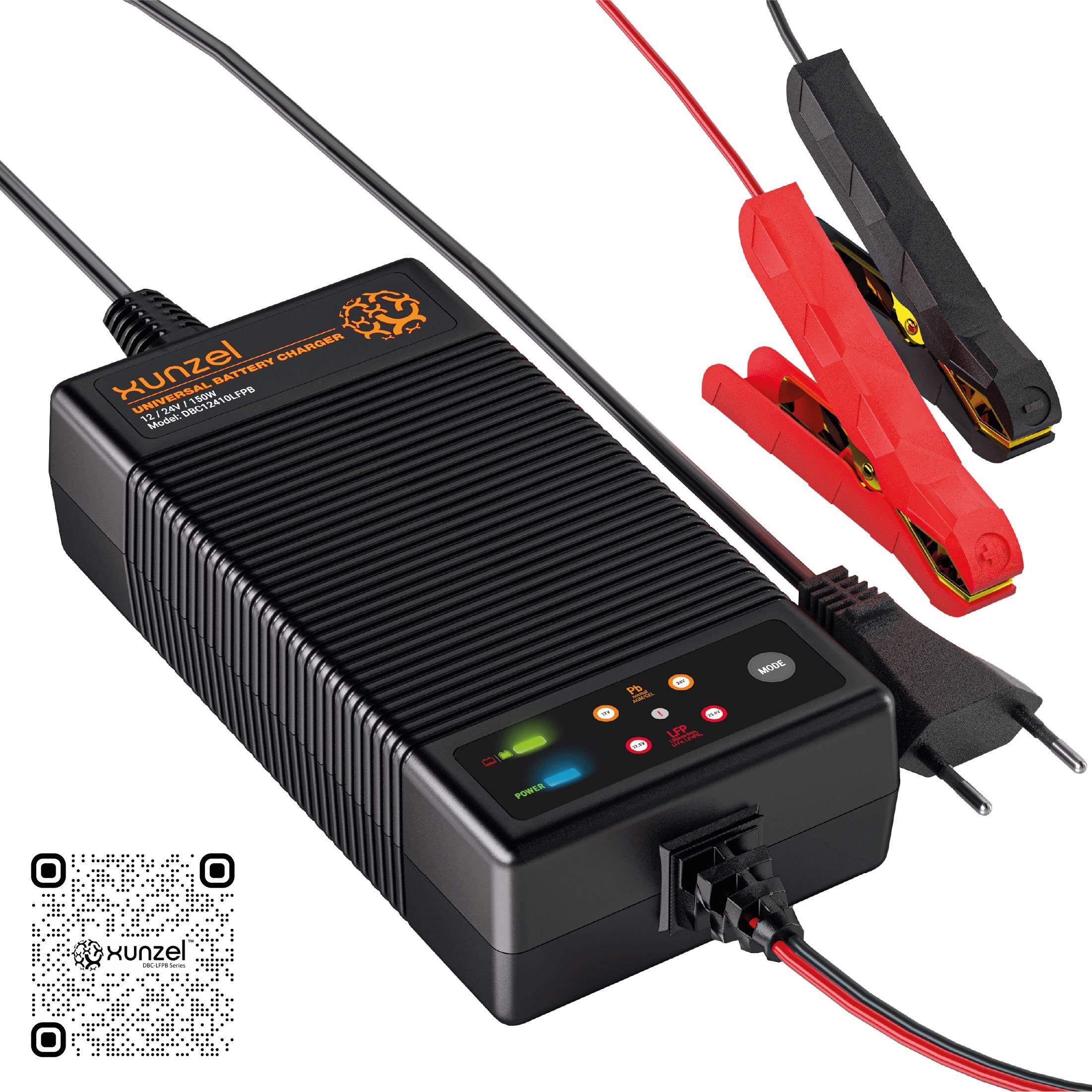 Carregador de bateria universal DBC12410 LFP+PB 12 e 24V 150W XUNZEL IP54 - 2