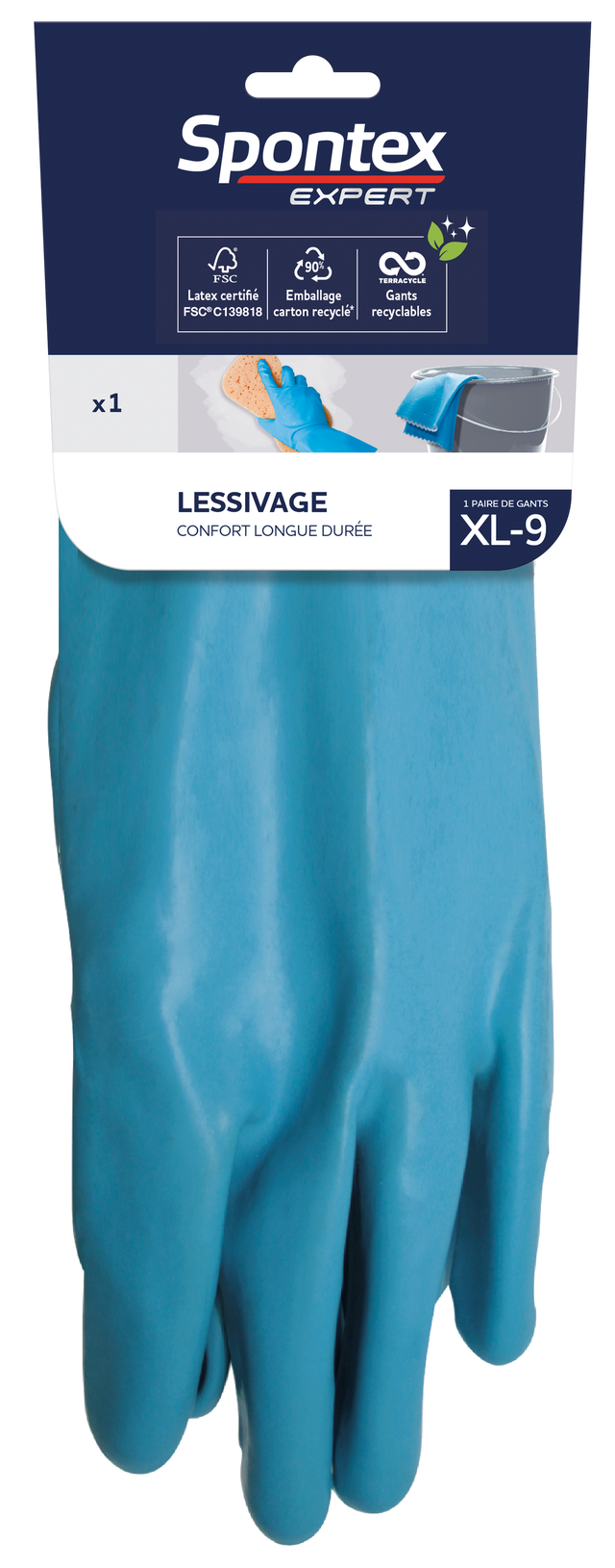 Gant de nettoyage, SPONTEX EXPERT Gants lessivage taille xl