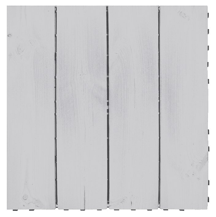 Dalle clipsable bois Smartdeck, Blanc, L.60 x l.60 cm x Ep.25 mm - 2