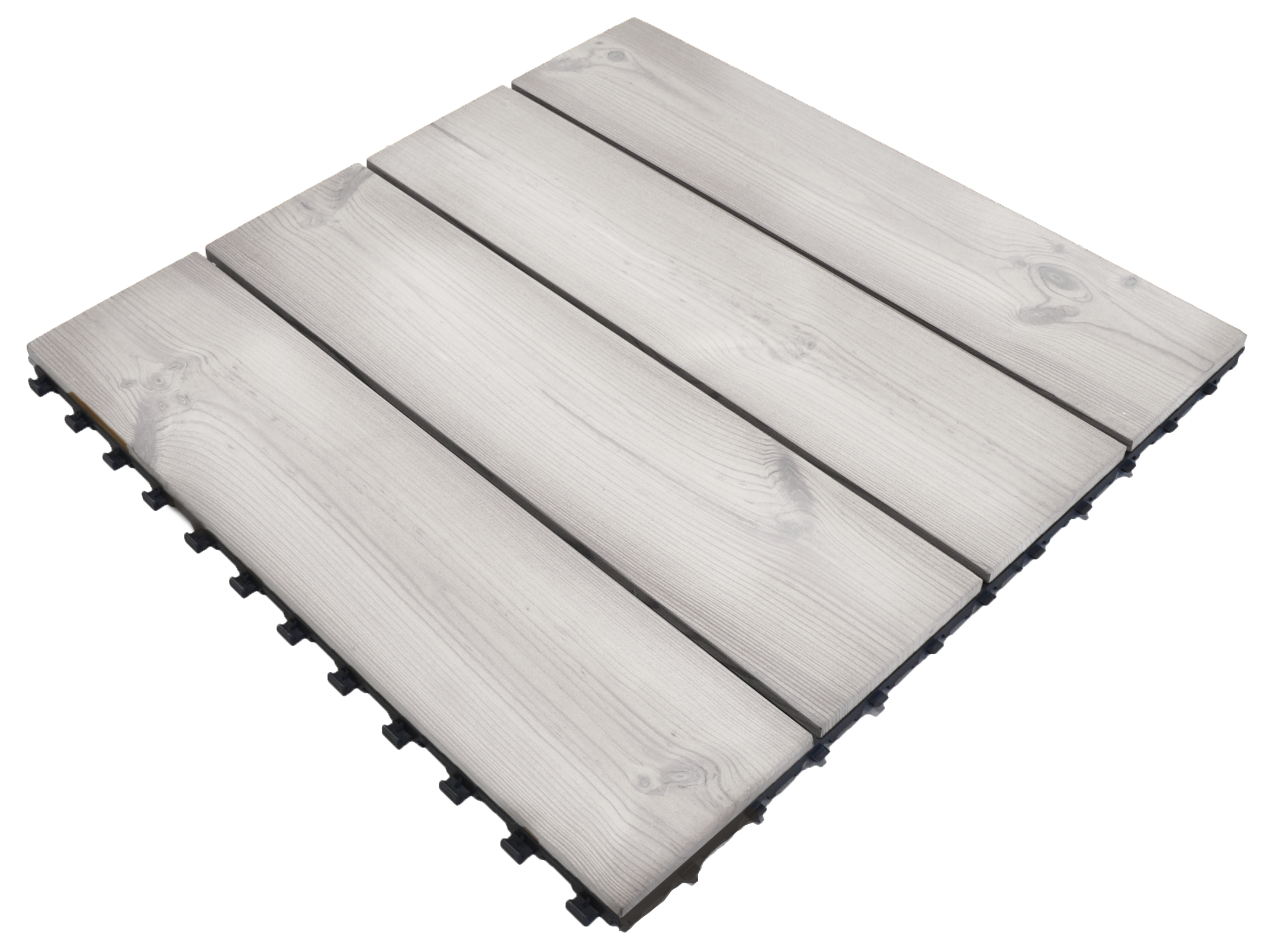 Dalle clipsable bois Smartdeck, Blanc, L.60 x l.60 cm x Ep.25 mm - 3