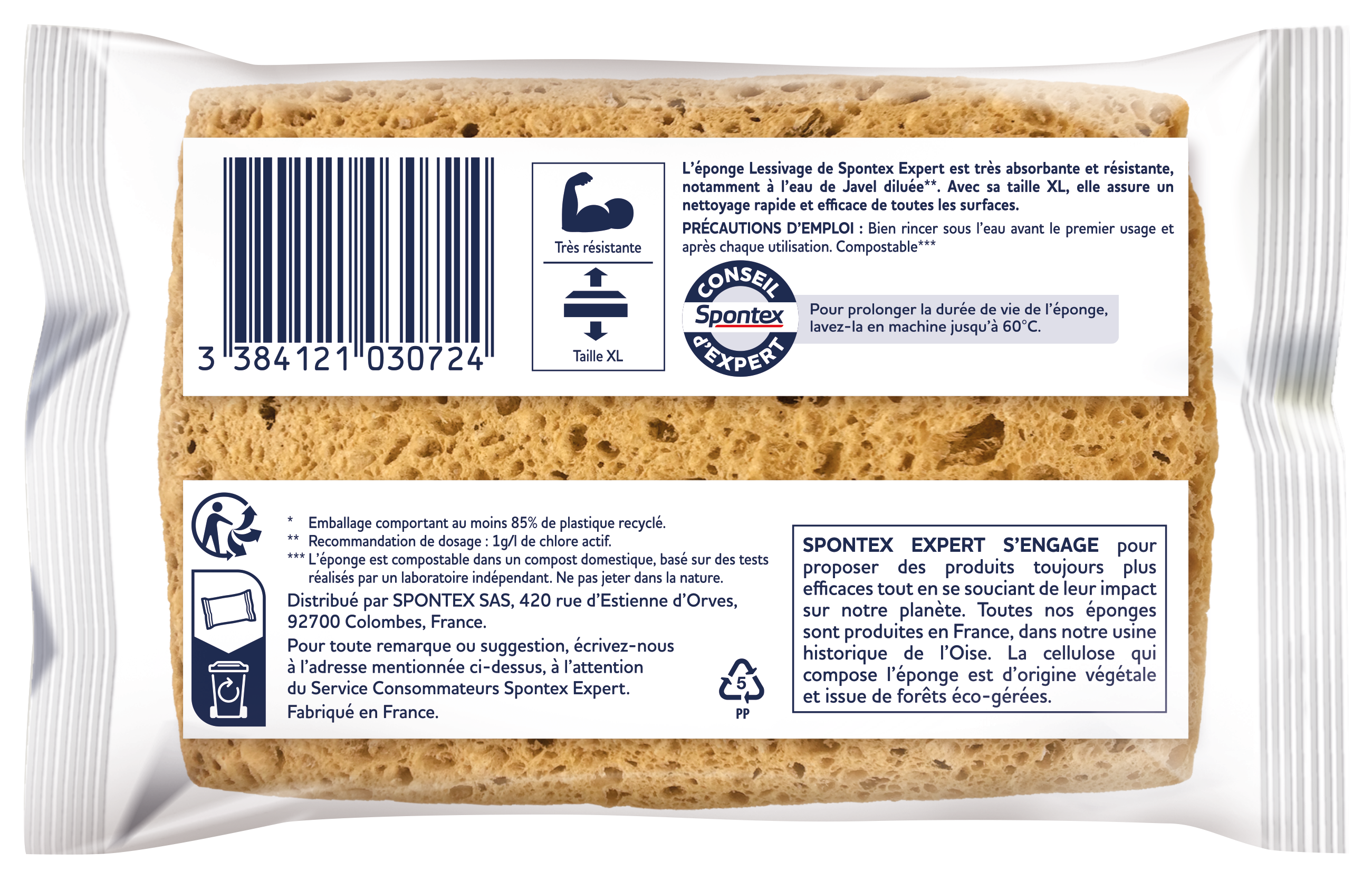 Éponge artificielle Lessivage, SPONTEX EXPERT - 3