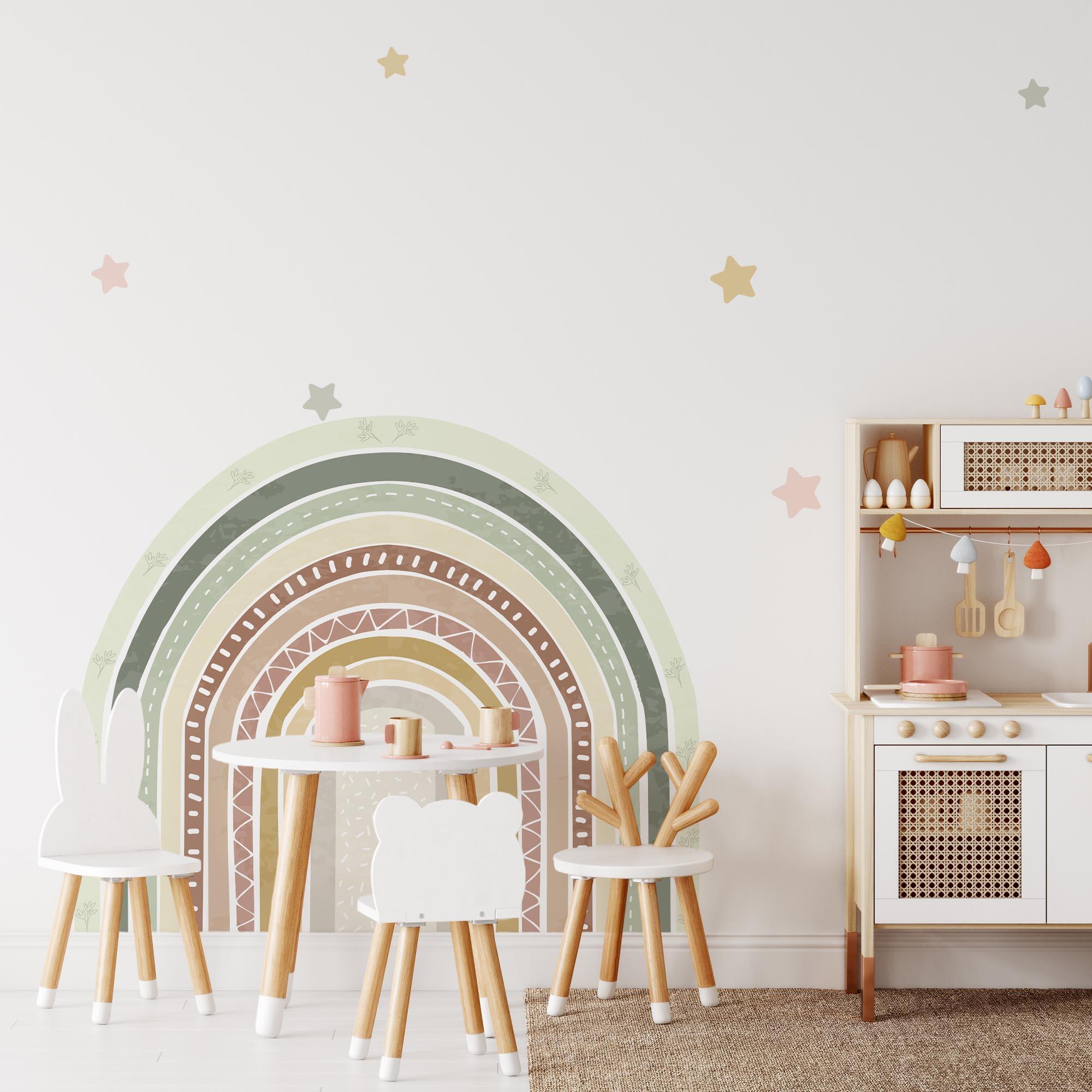 Sticker decorativo producto sin motivo verde, beige motif arco castel de 132x110cm