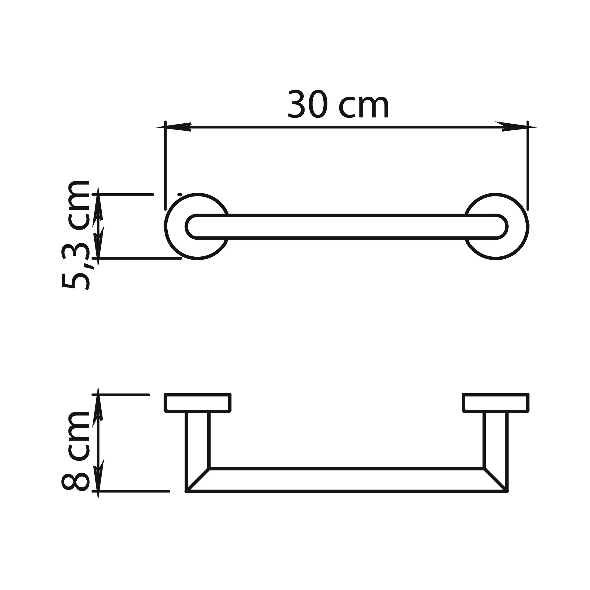 Toallero  Project cromado 30x5.3 cm - 2