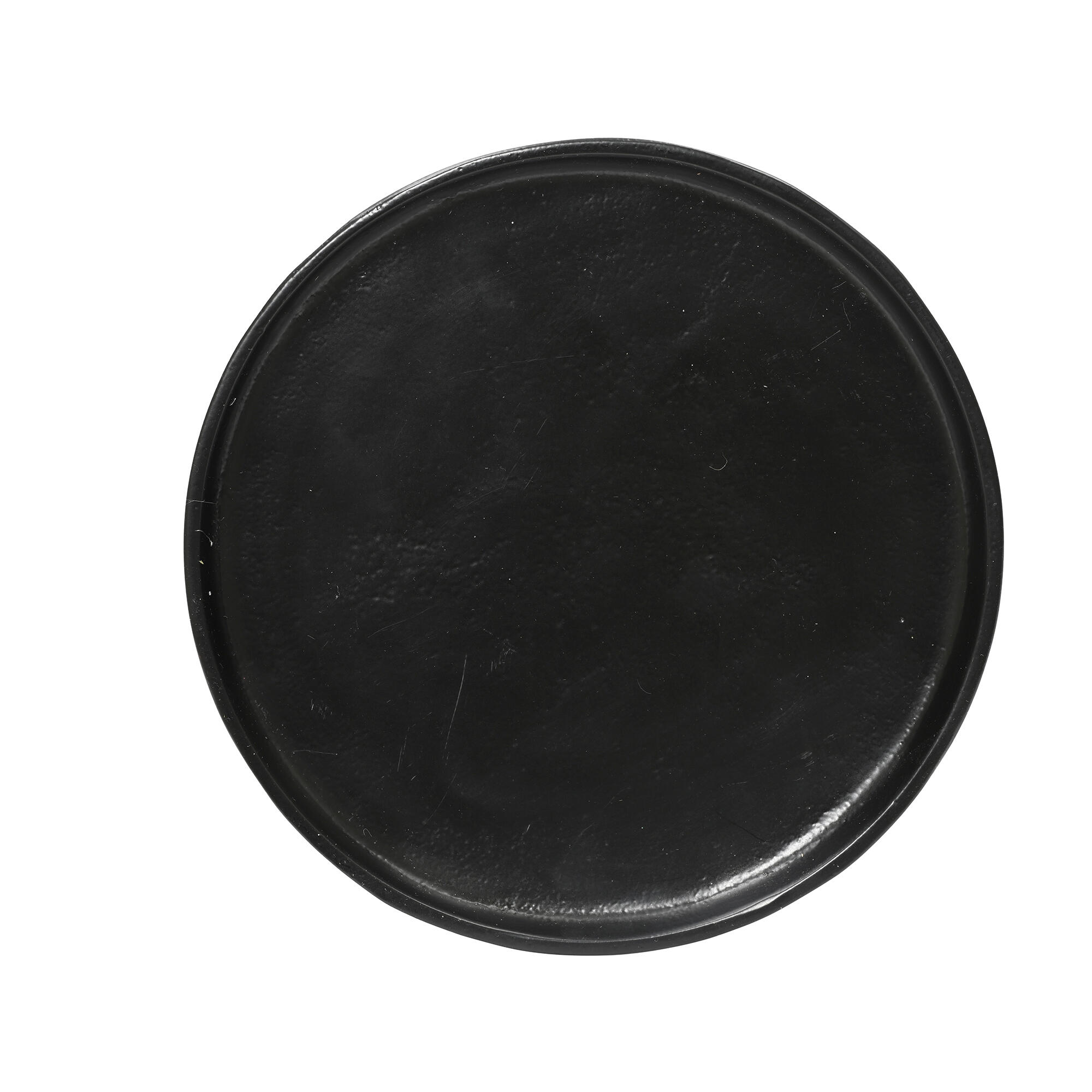 Plato decorativo aluminio 25cm negro