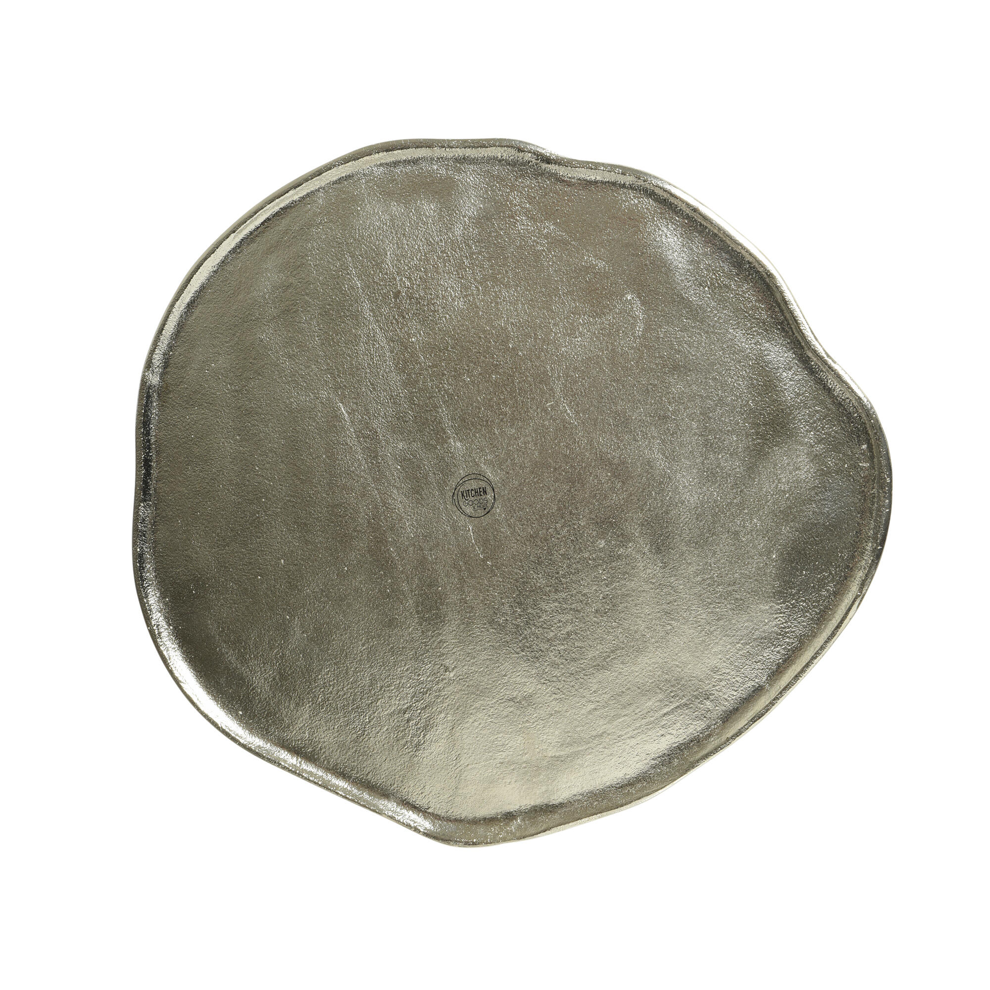 Plato decorativo aluminio plata 40cm