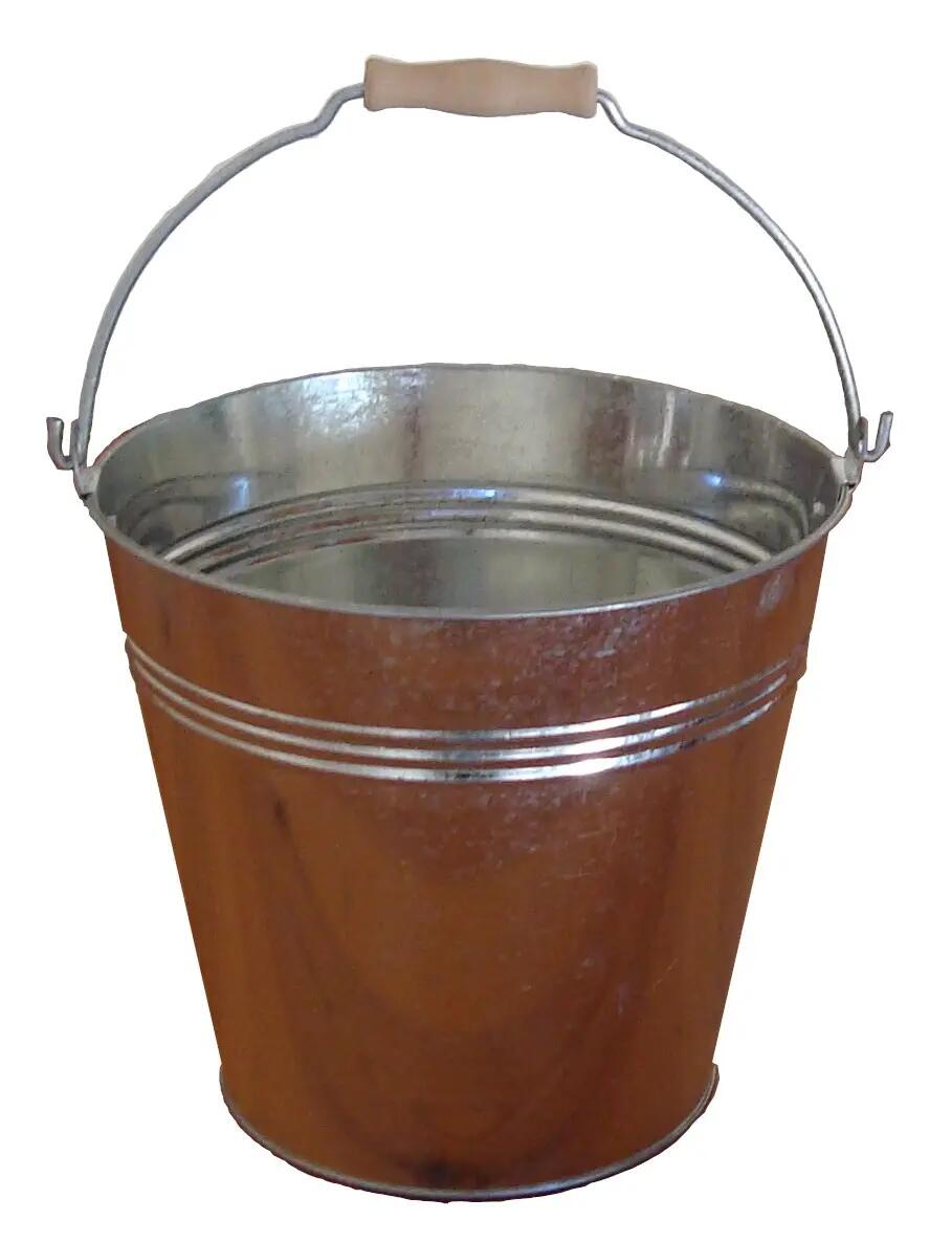 Cubo metálico zincado de 10 litros gris