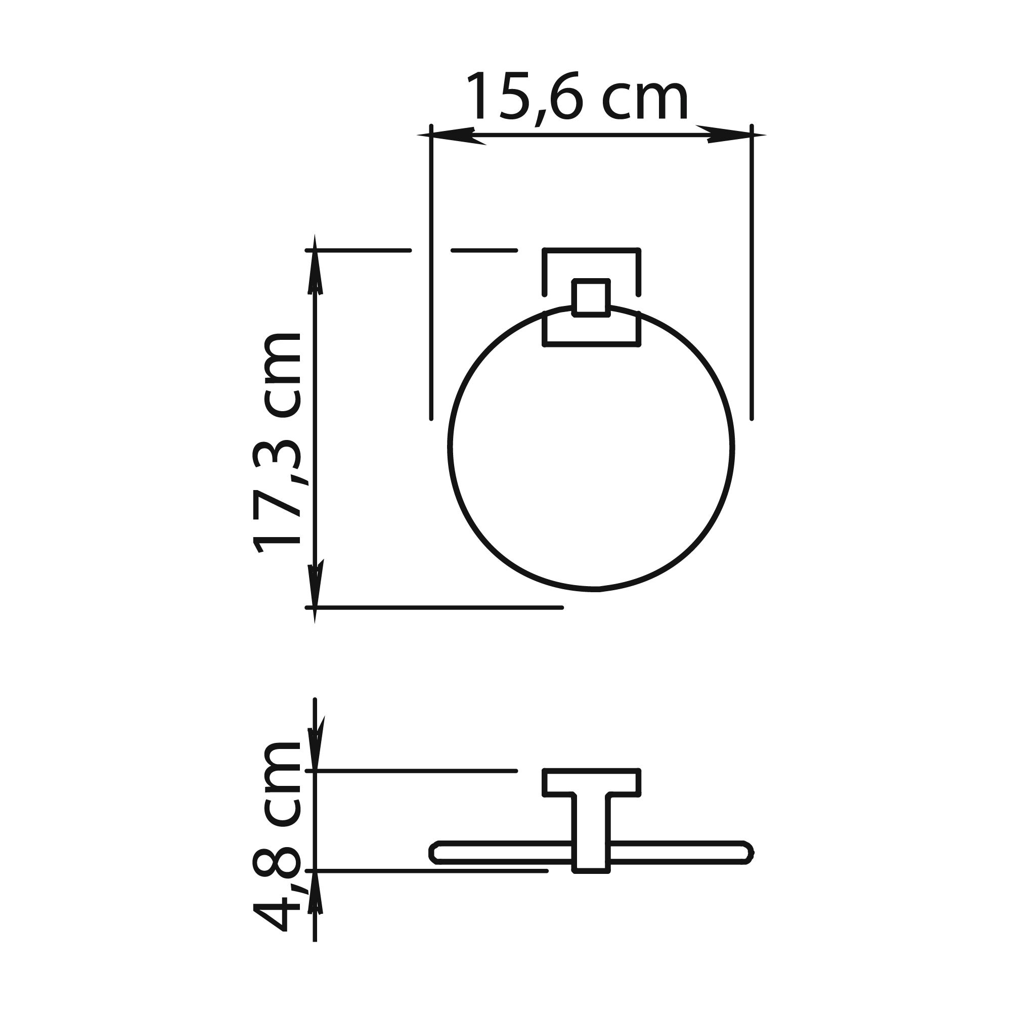 Toalheiro aro Olimpo Gedy cromado - 5