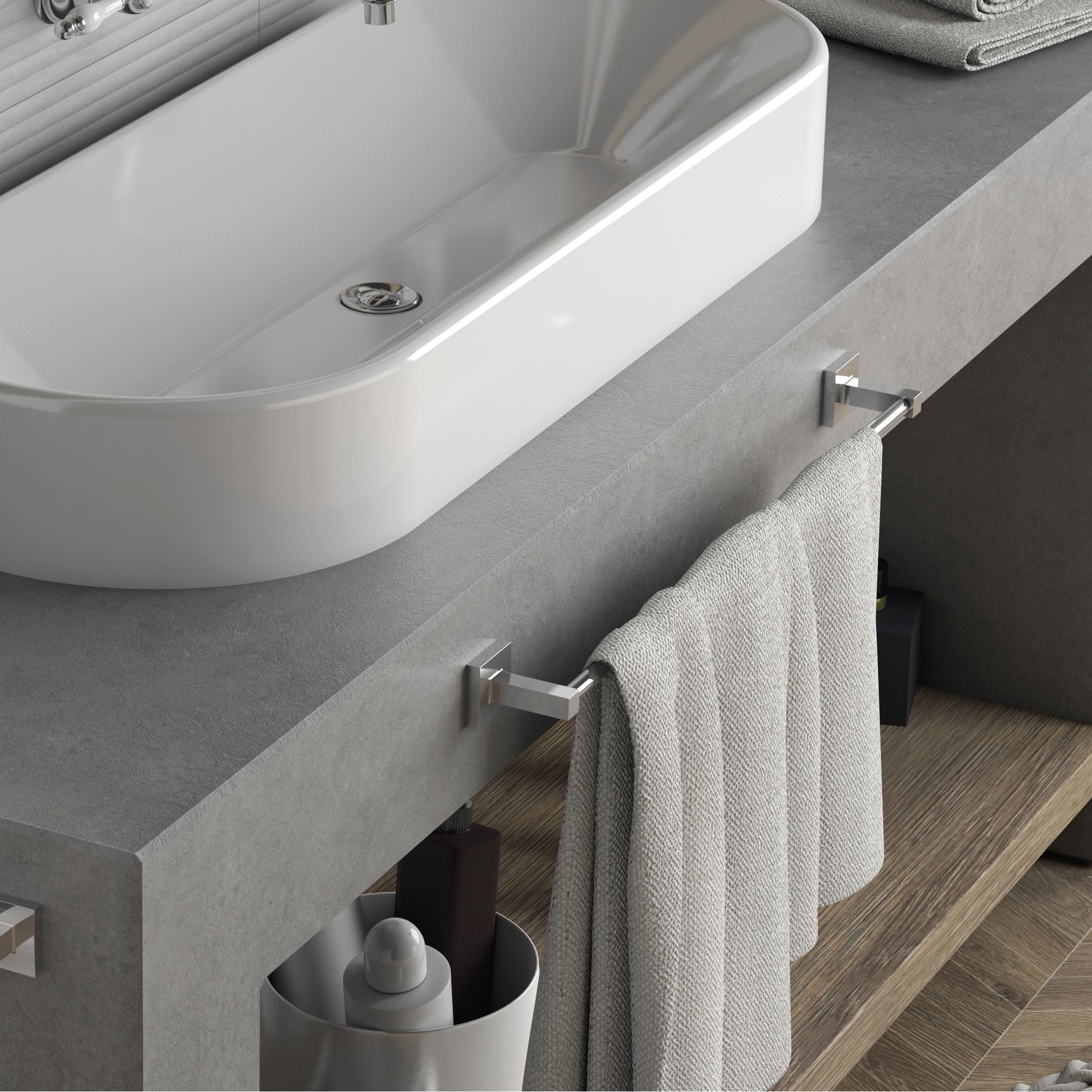 Toalheiro aro Olimpo Gedy cromado - 3