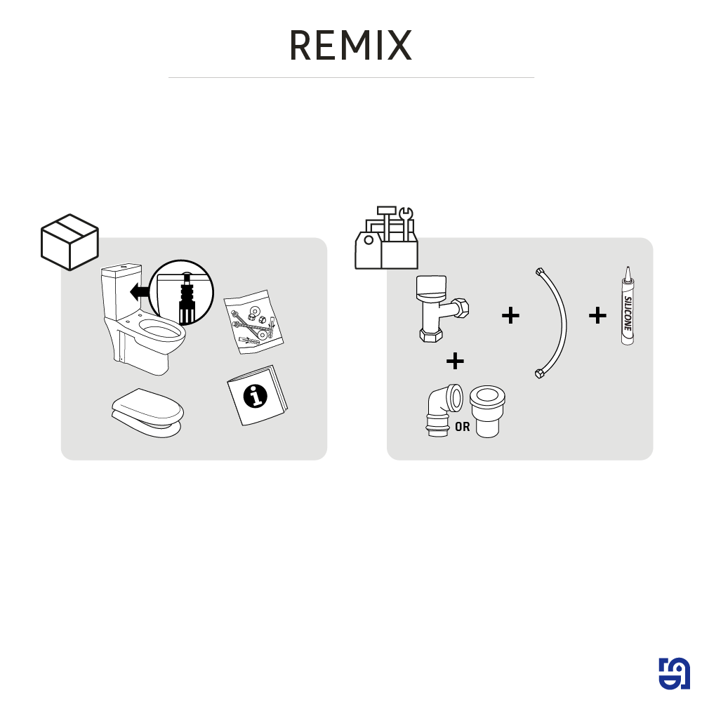 Pack sanita ao chão branco saída universal 3/4.5 l Sensea Remix - 13
