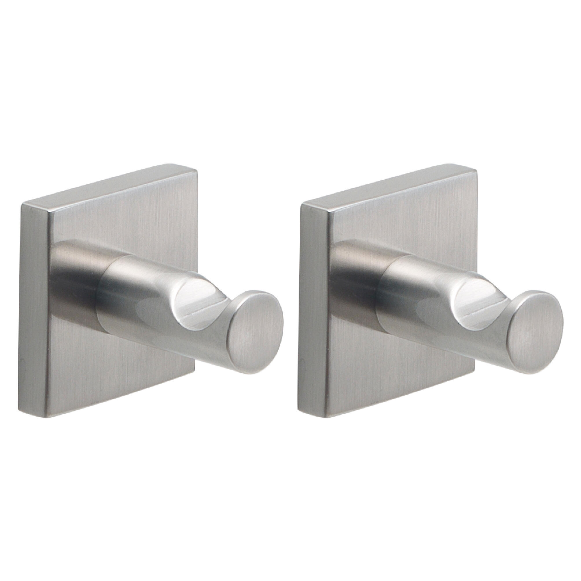 Pack de 2 perchas/percheros fuji acero inoxidable gris