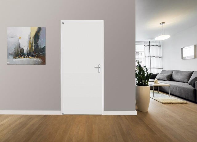 Bloc porte rénov' blanc prêt à peindre 73cm, réversible