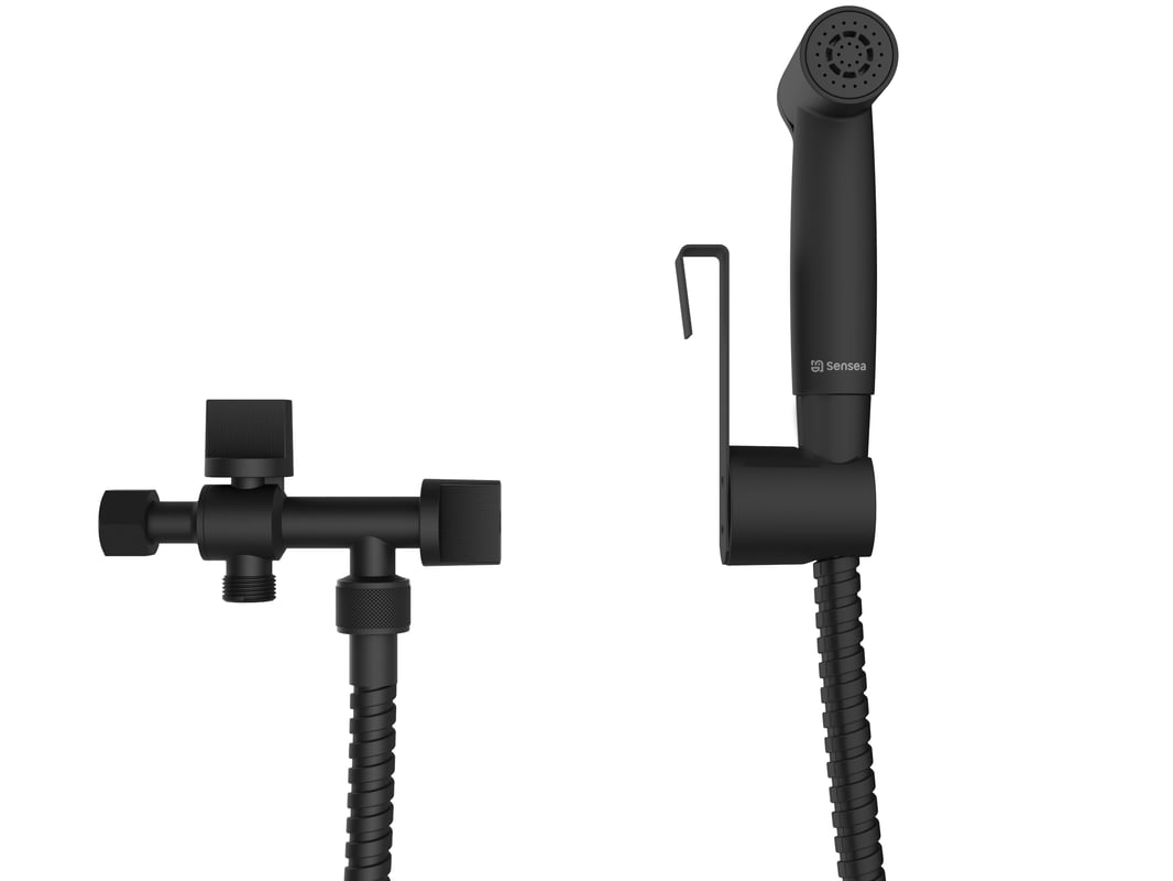 System bidetowy czarny do WC Essential Sensea
