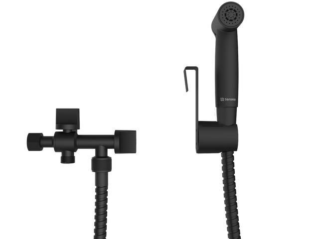 Kit de higiene de banho 11,8 cm preto Sensea Essential