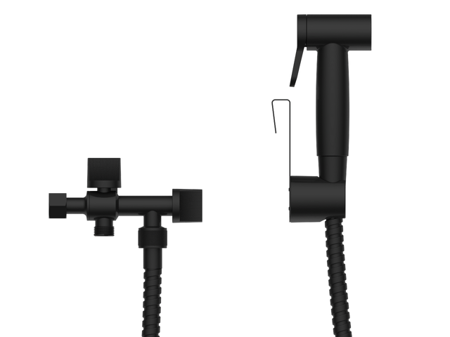 Kit hygiène à fixer sur WC noir, mâle 12 x 17/15 x 21 mm, SENSEA