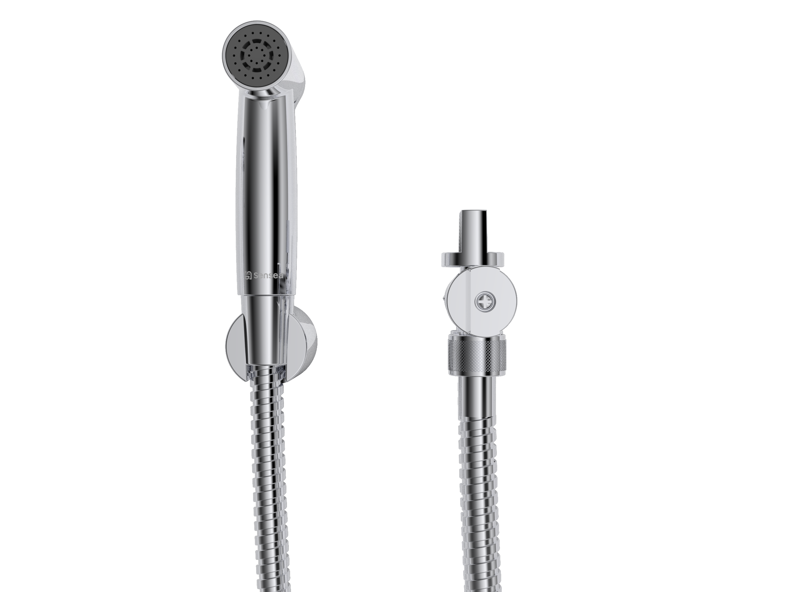 Kit hygiène à fixer sur WC chrome, mâle 12 x 17/15 x 21 mm, SENSEA - 3