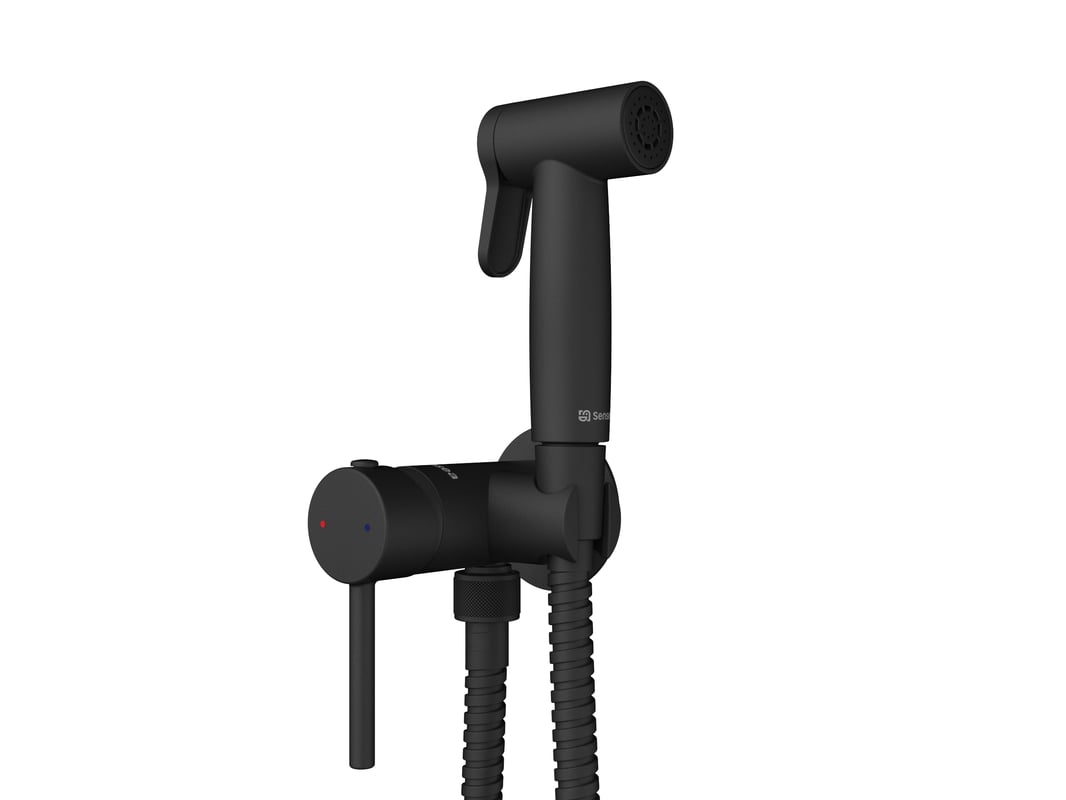 System podtynkowy bidetowy kolor czarny Icone Sensea