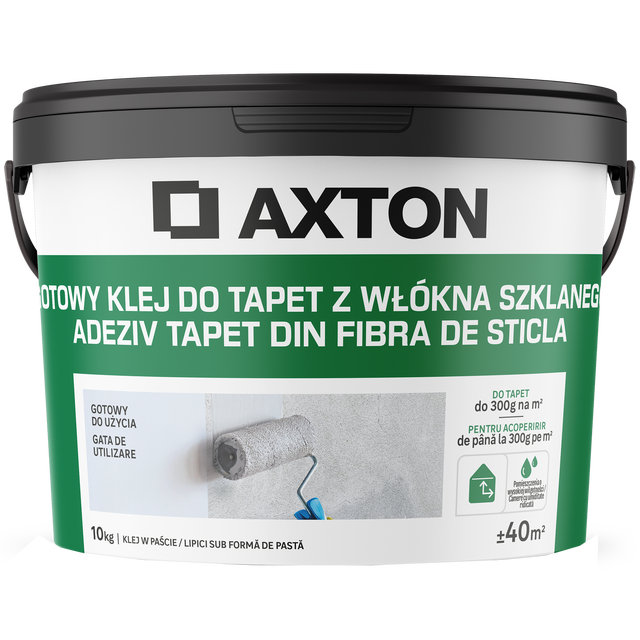 Gotowy klej do tapet z włókna szklanego 10 kg Axton