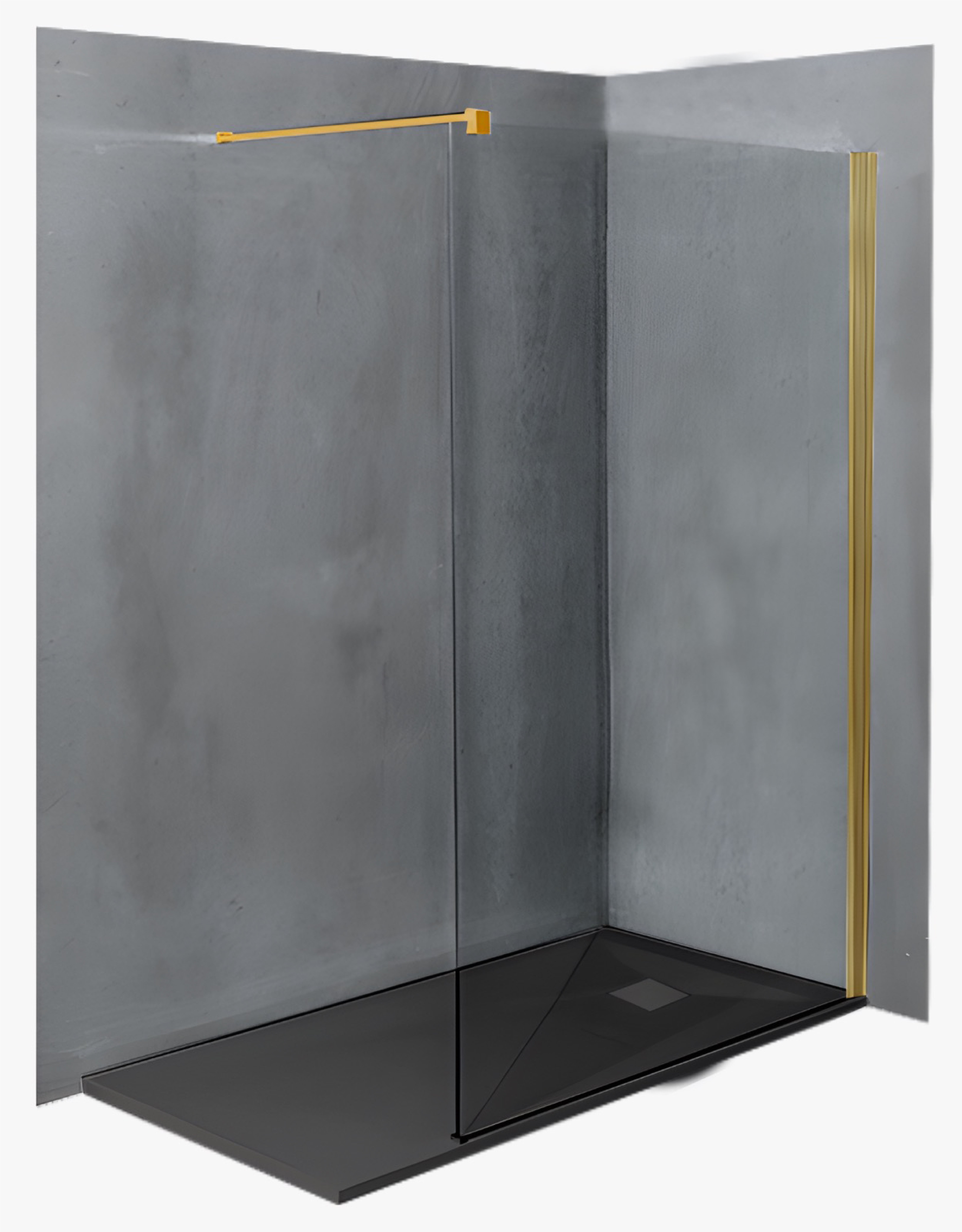 Painel de duche fixo 120x200 cm dourado transparente Sline Lis - 2