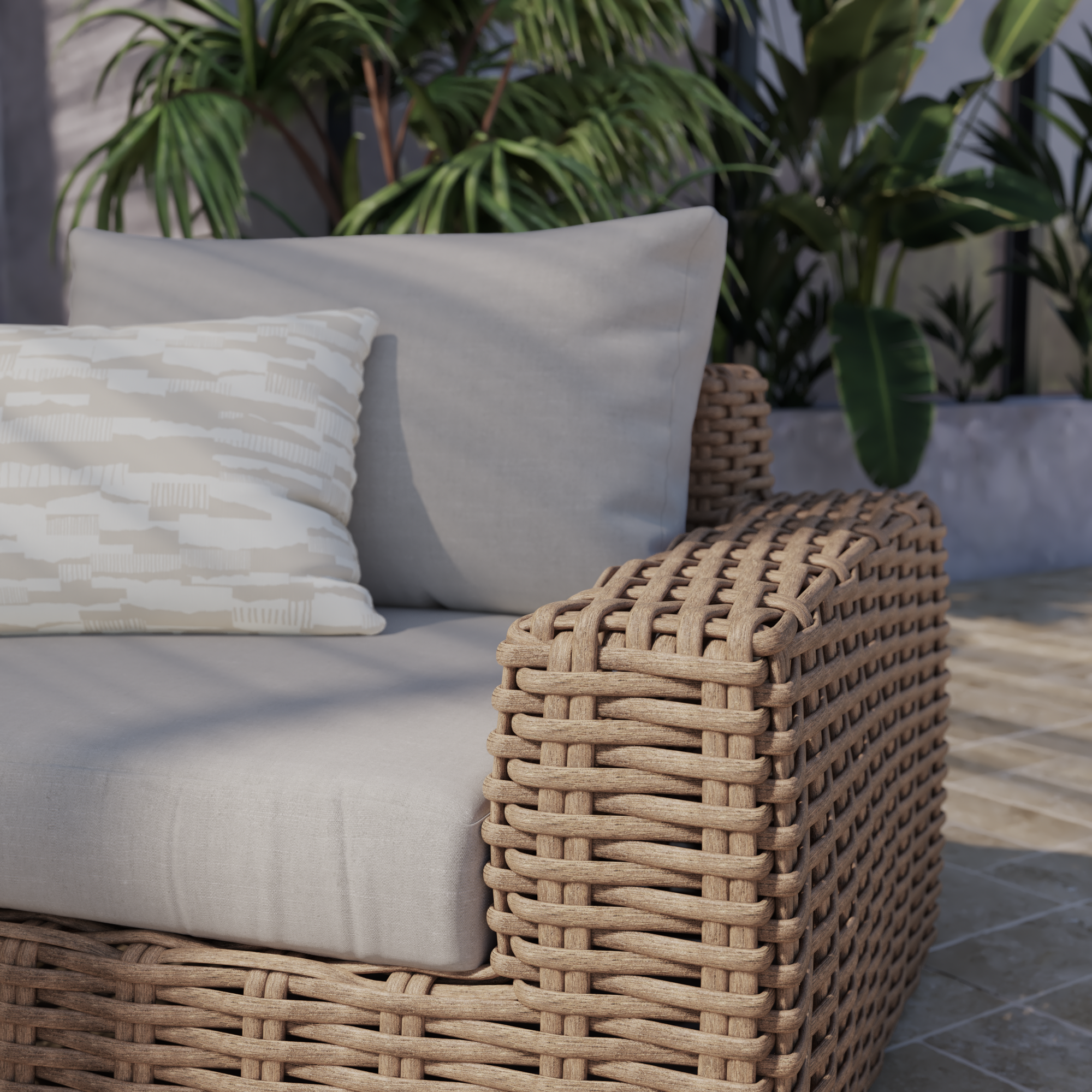 Fauteuil en aluminium et résine tressée Ayamo NATERIAL - 2