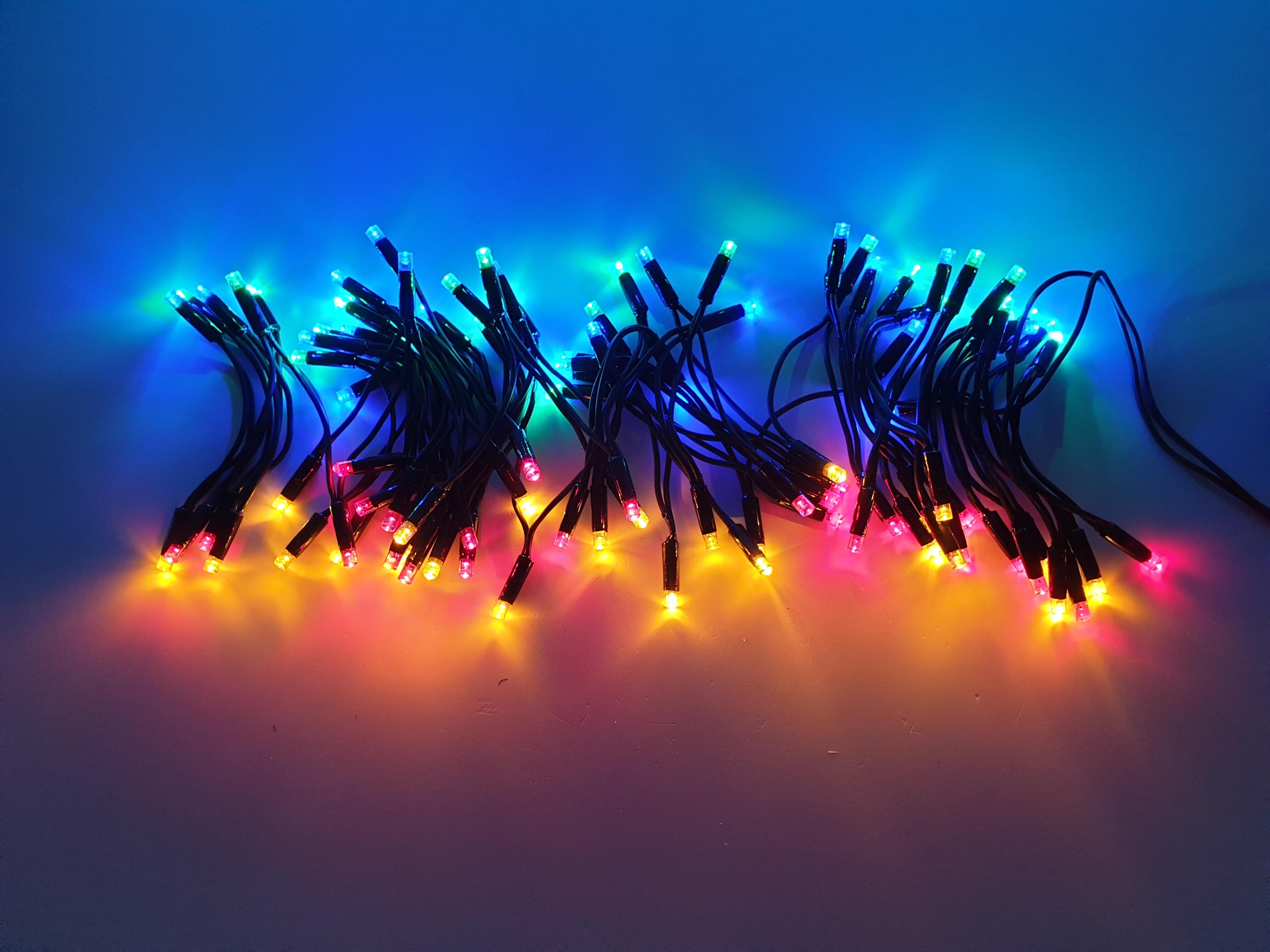 Lampki choinkowe zewnętrzne 100 LED 8 funkcji programator multikolor Cortina - 2