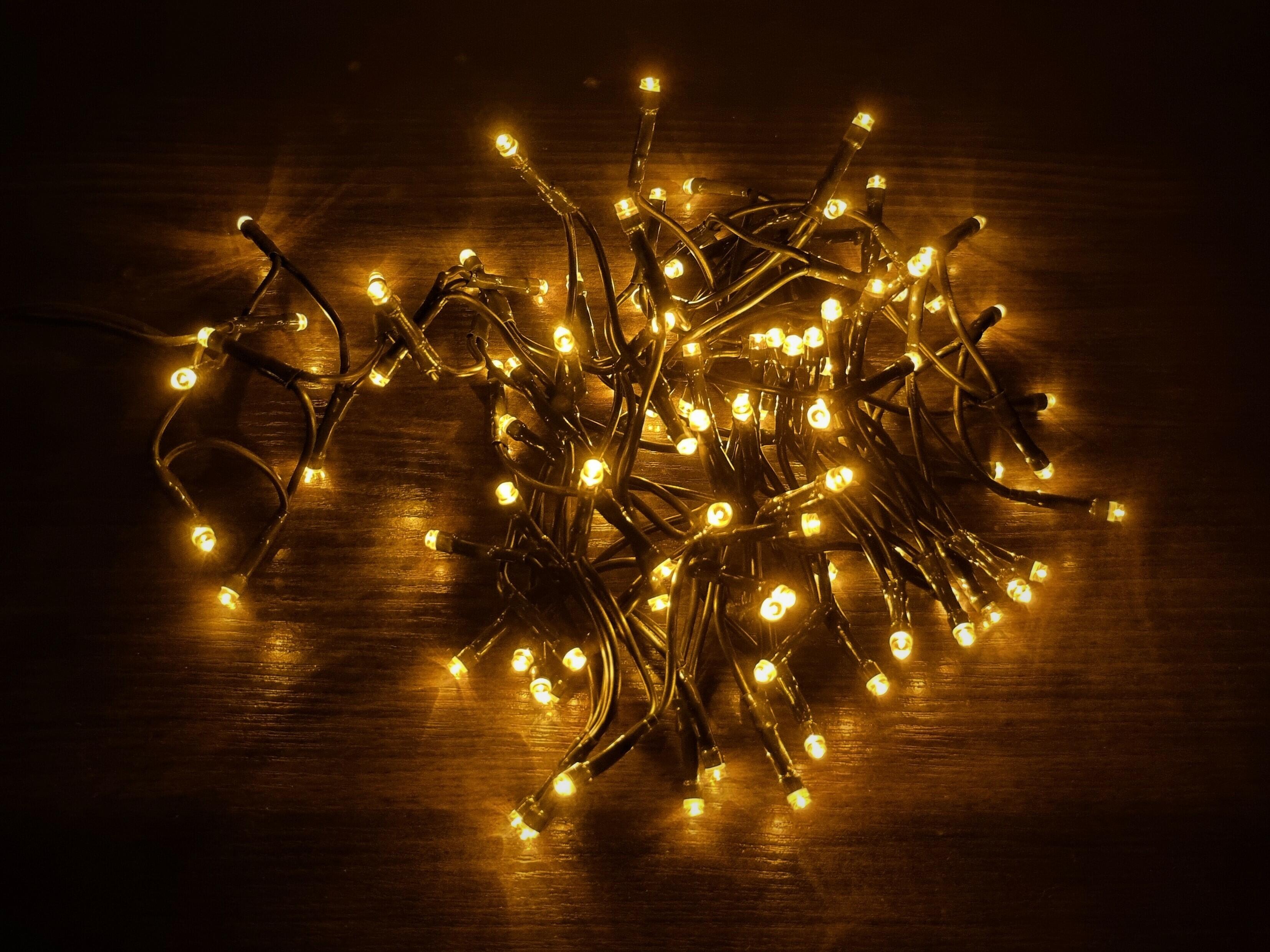 Lampki choinkowe zewnętrzne 100 LED 8 funkcji programator ciepłe białe Cortina - 2