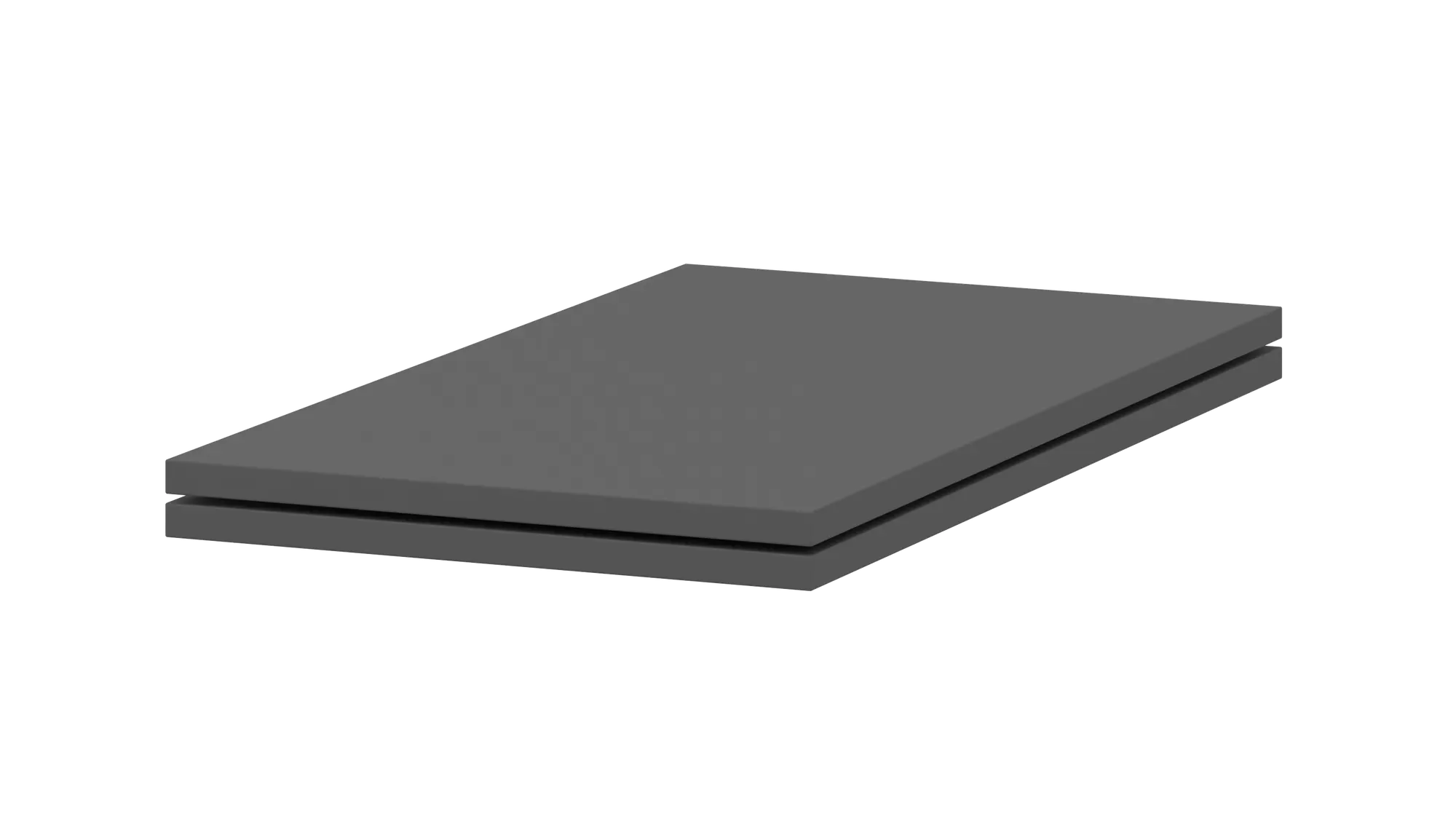 Zestaw półek do szafek wiszących 60 cm szary 2 szt. Delinia iD