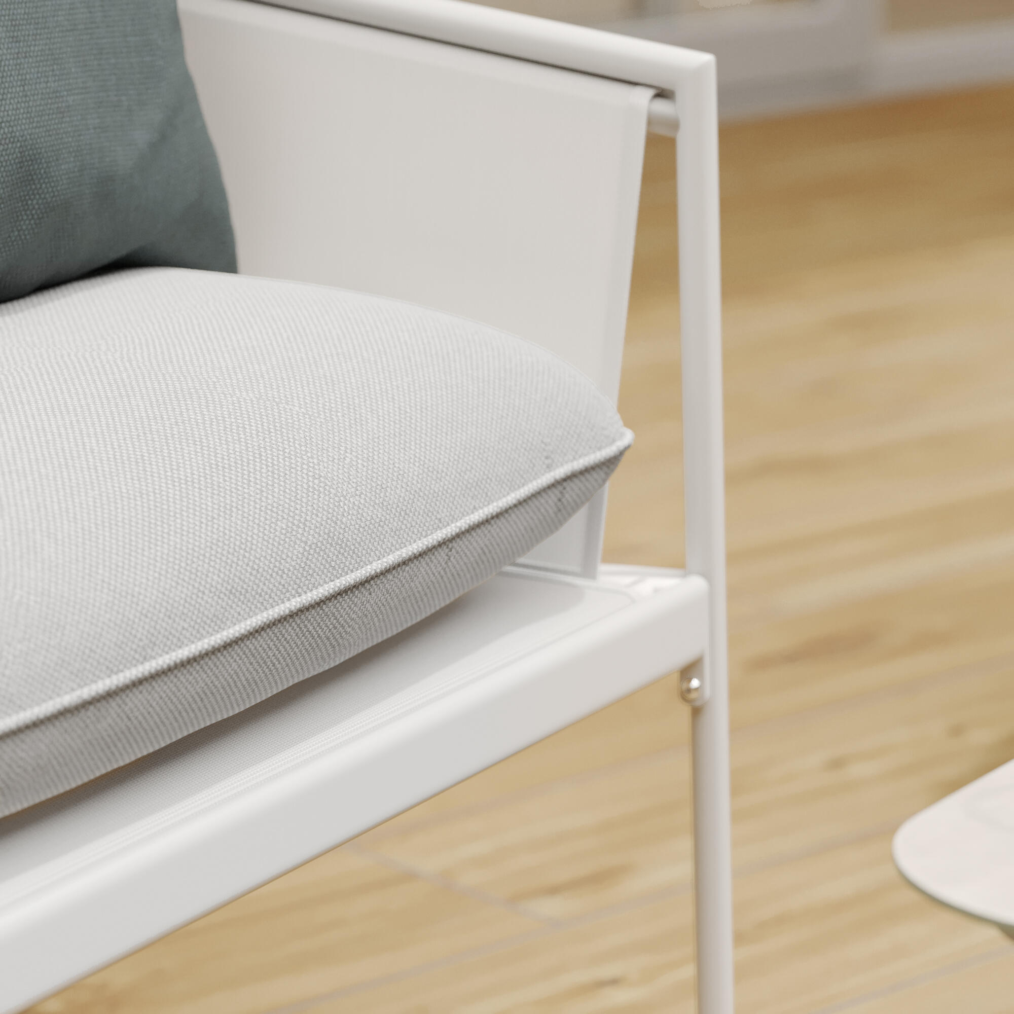 Salon bas 4 personnes en acier blanc Sigma NATERIAL - 7