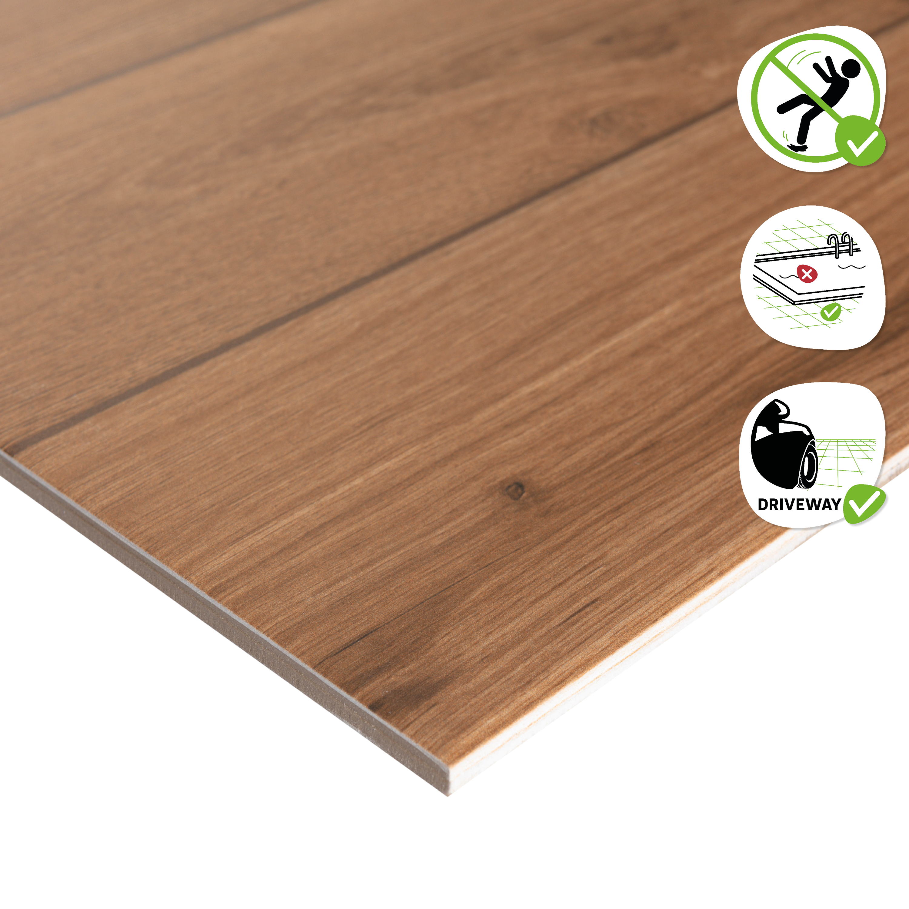 Carrelage sol extérieur effet bois marron Yanuka l.60.8 x L.60.8 cm ARTENS - 6