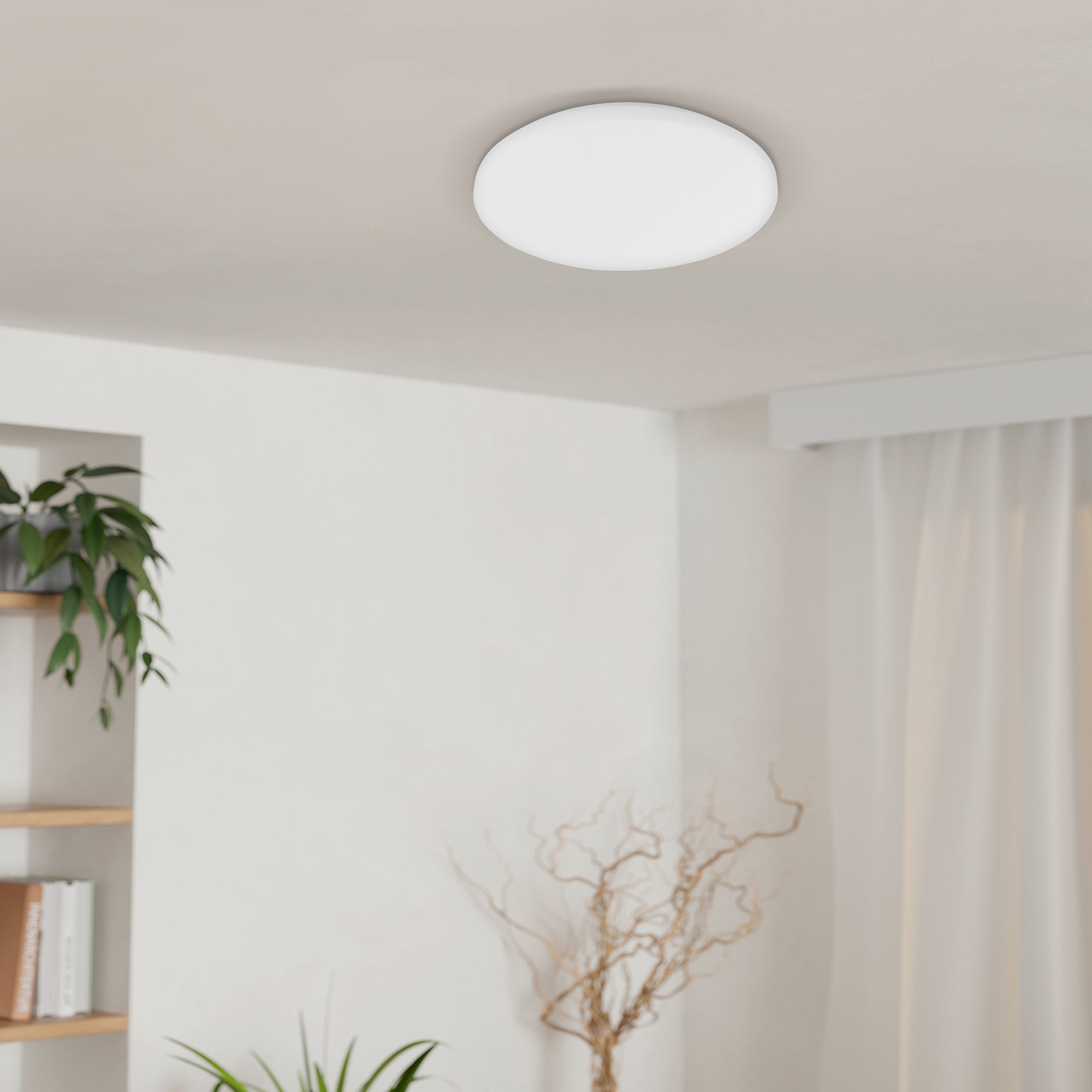 Plafonnier led, blanc, 1100lm, blanc neutre, EGLO Pogliola D.26 cm - 4