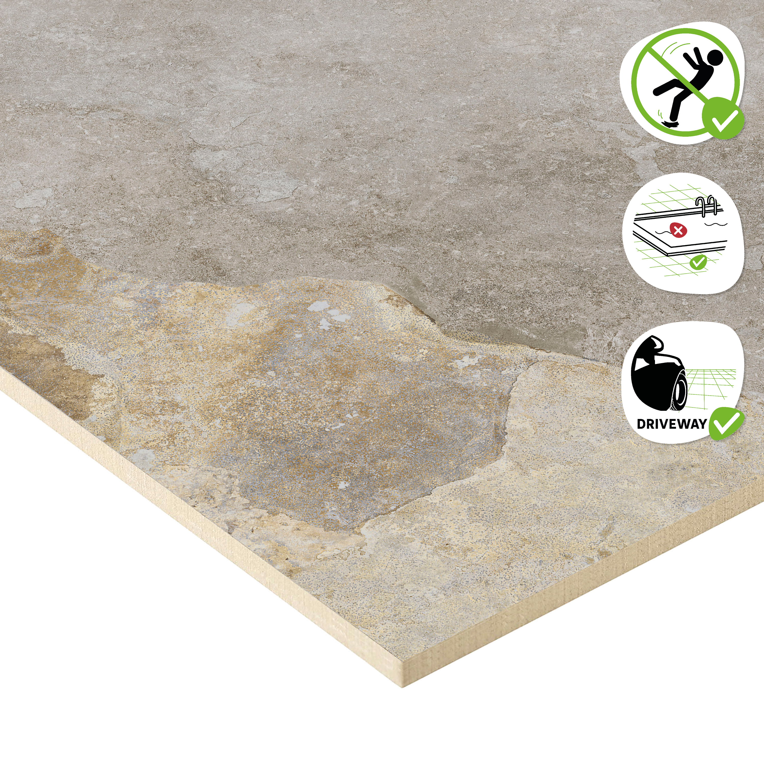 Carrelage sol extérieur effet pierre light Ulmo l.59.5 x L.59.5 cm ARTENS - 7