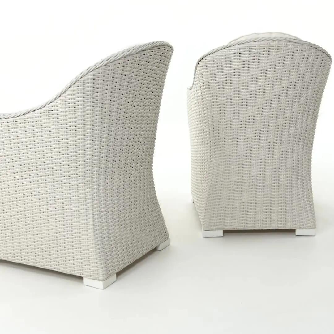 2 Poltronas de jardim  de alumínio branco Naterial Luma - 19