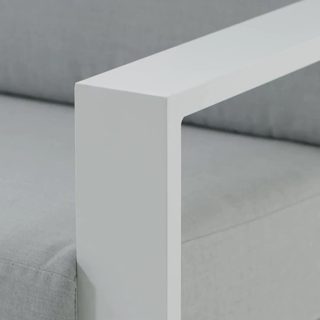 Mesa de centro retangular 130x68.5 cm branco Naterial Athena - 4